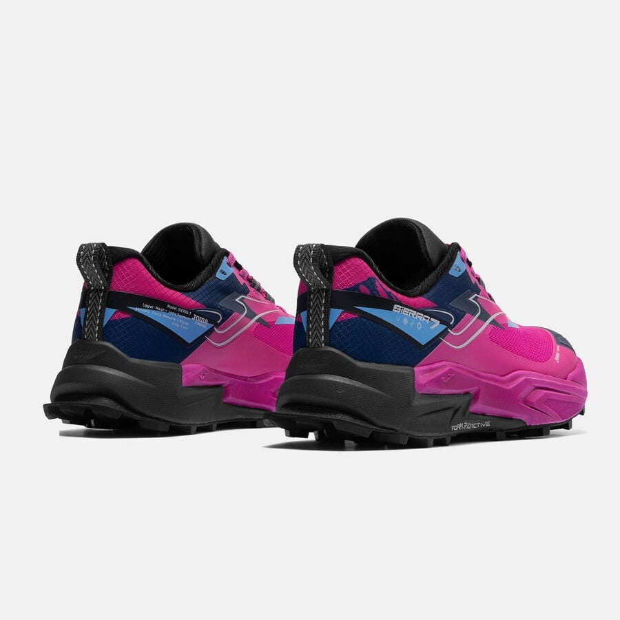 ZAPATILLAS TRAIL RUNNING SIERRA LADY 2610 FUCSIA AZUL MARINO - 3