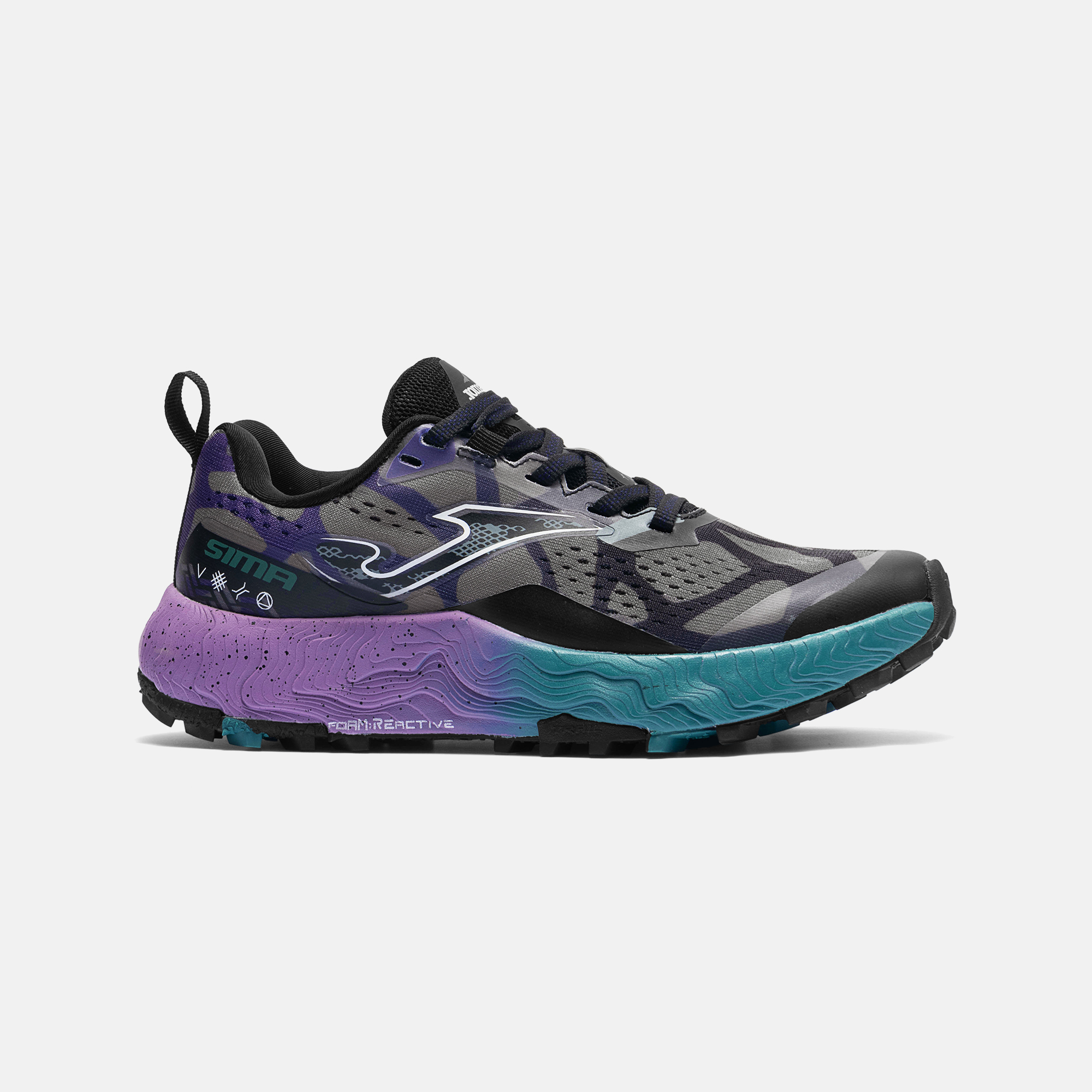 ZAPATILLAS TRAIL RUNNING SIMA LADY 2631 NEGRO MORADO - 1