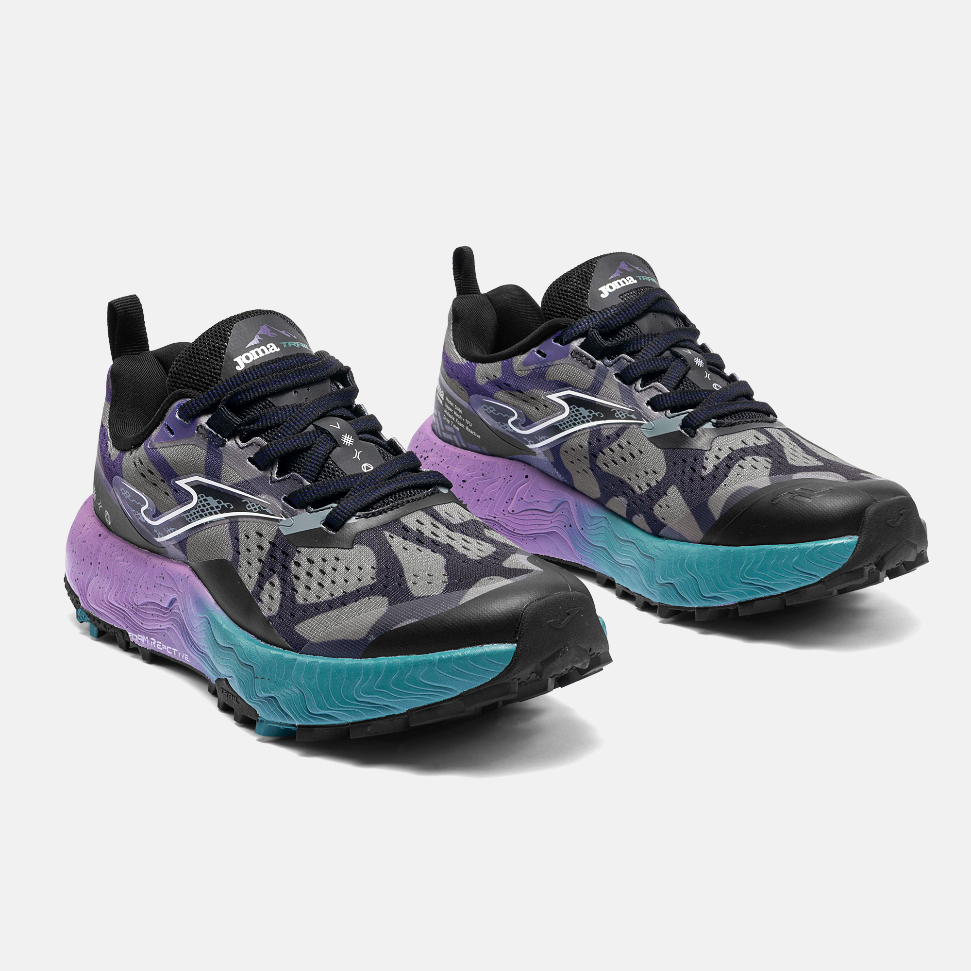 ZAPATILLAS TRAIL RUNNING SIMA LADY 2631 NEGRO MORADO - 3