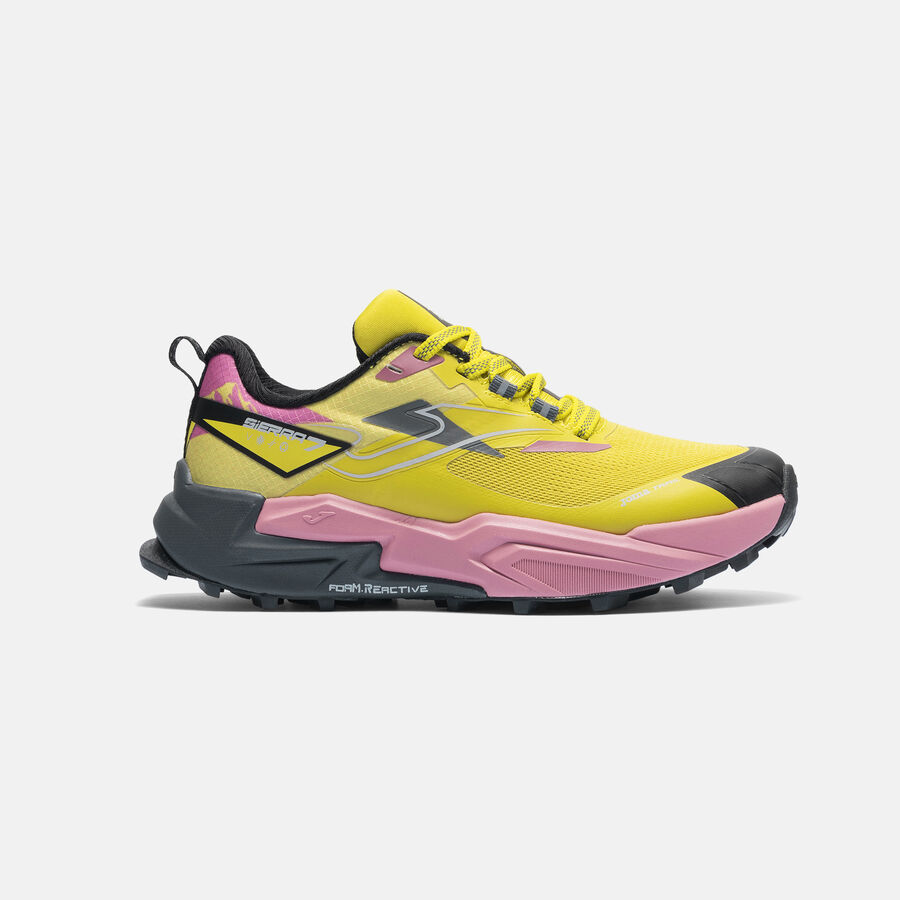 ZAPATILLAS TRAIL RUNNING SIERRA LADY 2623 AMARILLO NEGRO ROSADO - 1