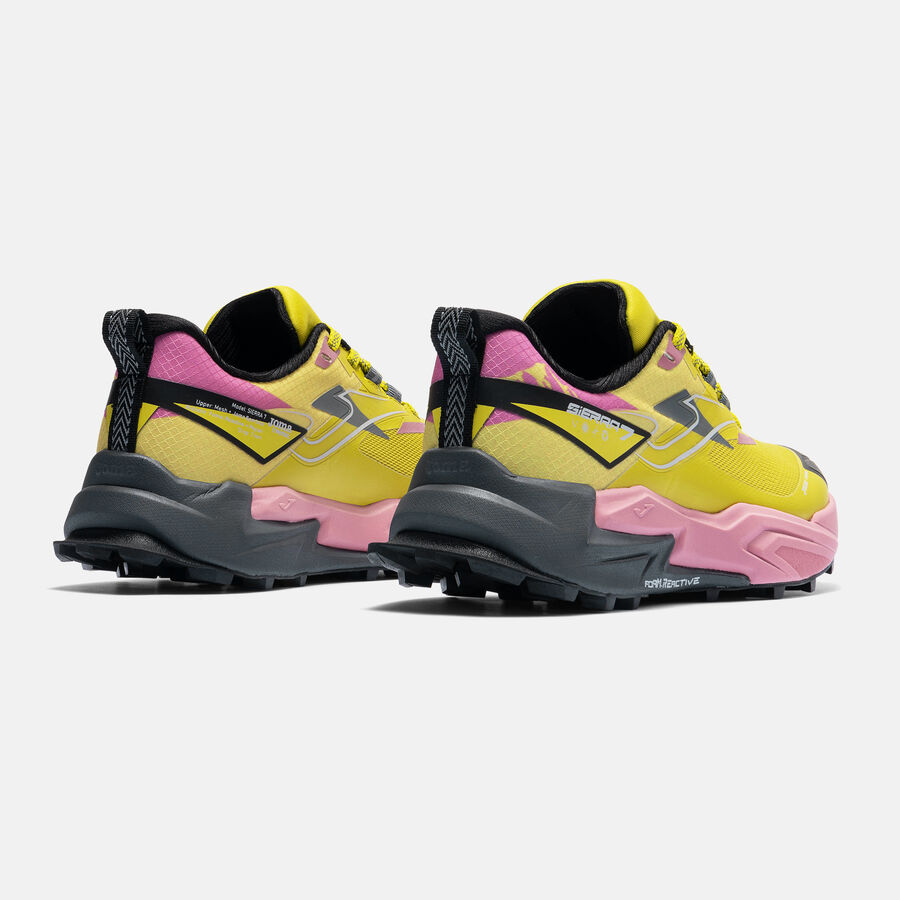 ZAPATILLAS TRAIL RUNNING SIERRA LADY 2623 AMARILLO NEGRO ROSADO - 3