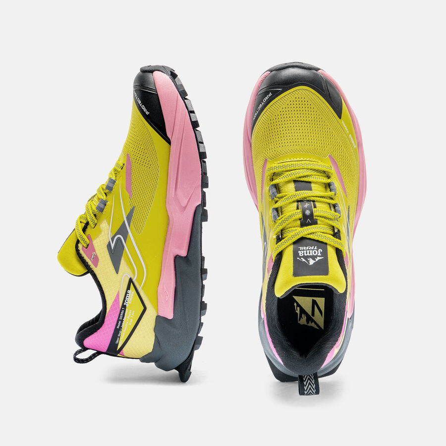 ZAPATILLAS TRAIL RUNNING SIERRA LADY 2623 AMARILLO NEGRO ROSADO - 4