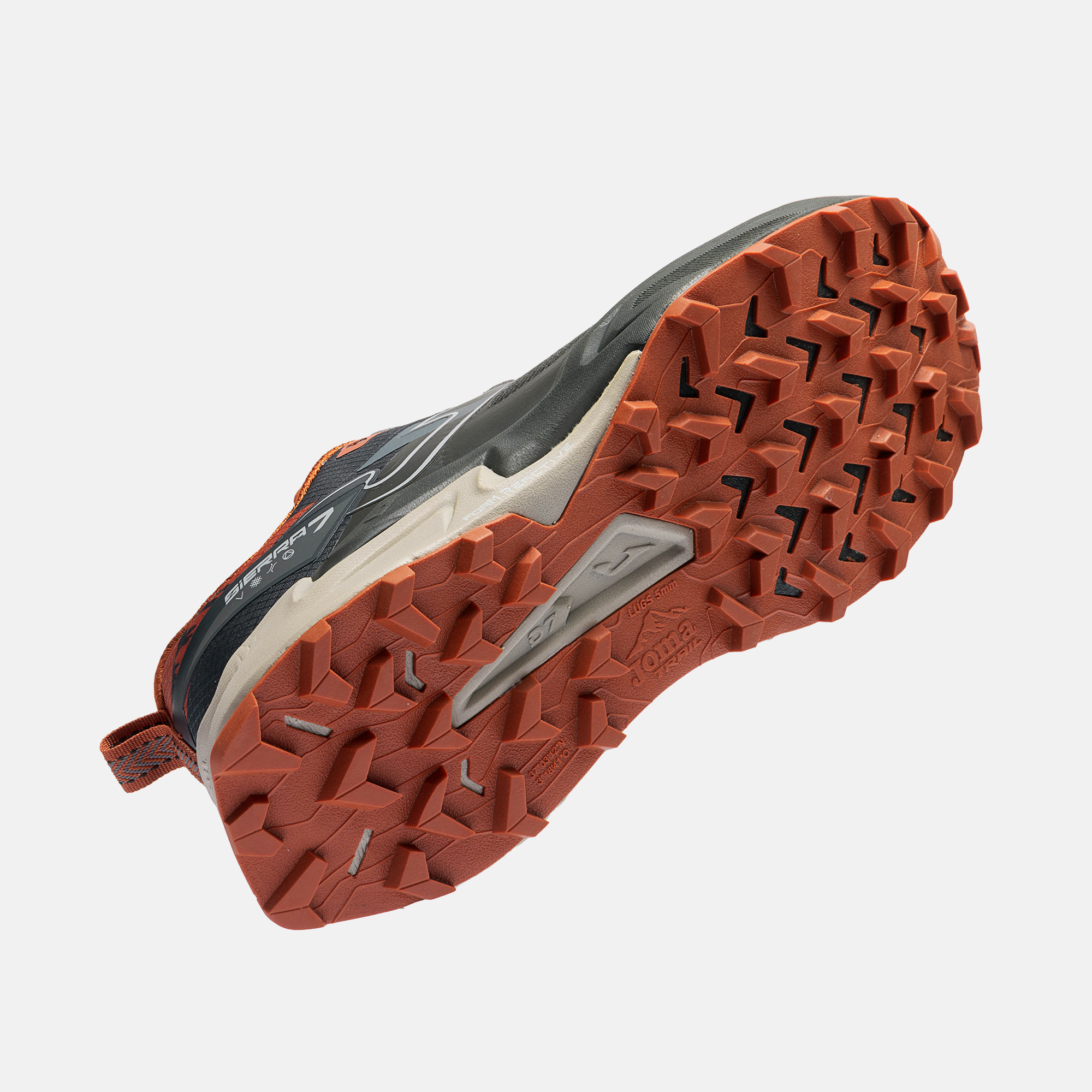 ZAPATILLAS TRAIL RUNNING SIERRA 2622 NEGRO ROJO - 2
