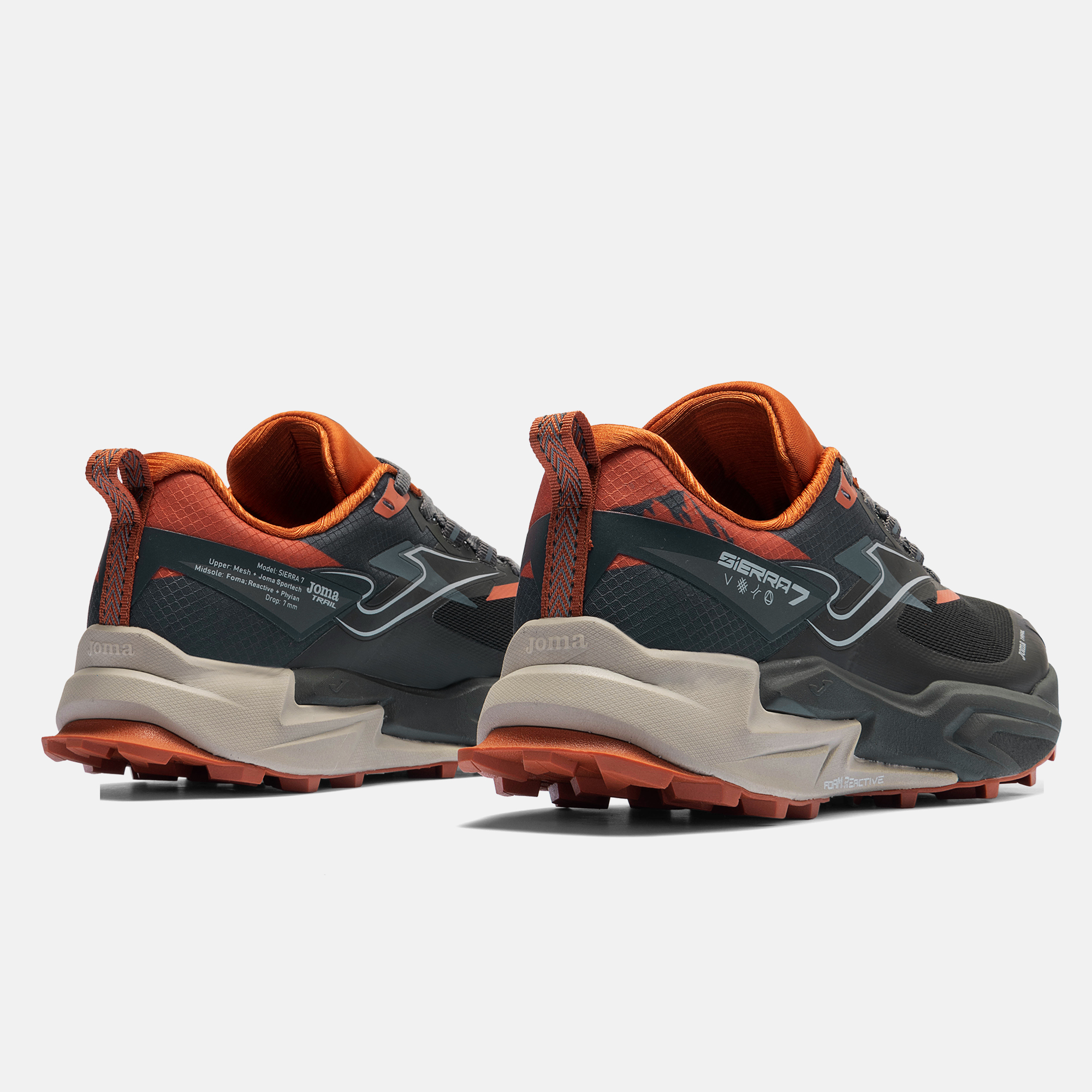 ZAPATILLAS TRAIL RUNNING SIERRA 2622 NEGRO ROJO - 4