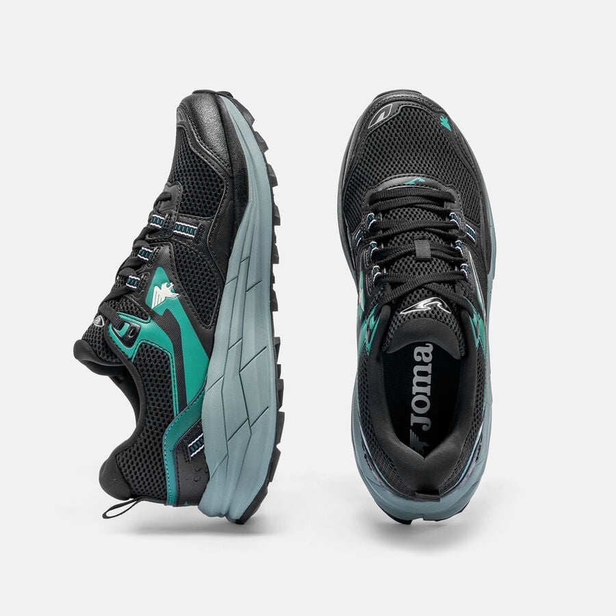 ZAPATILLAS TRAIL RUNNING SHOCK MEN 2601 NEGRO VERDE - 4