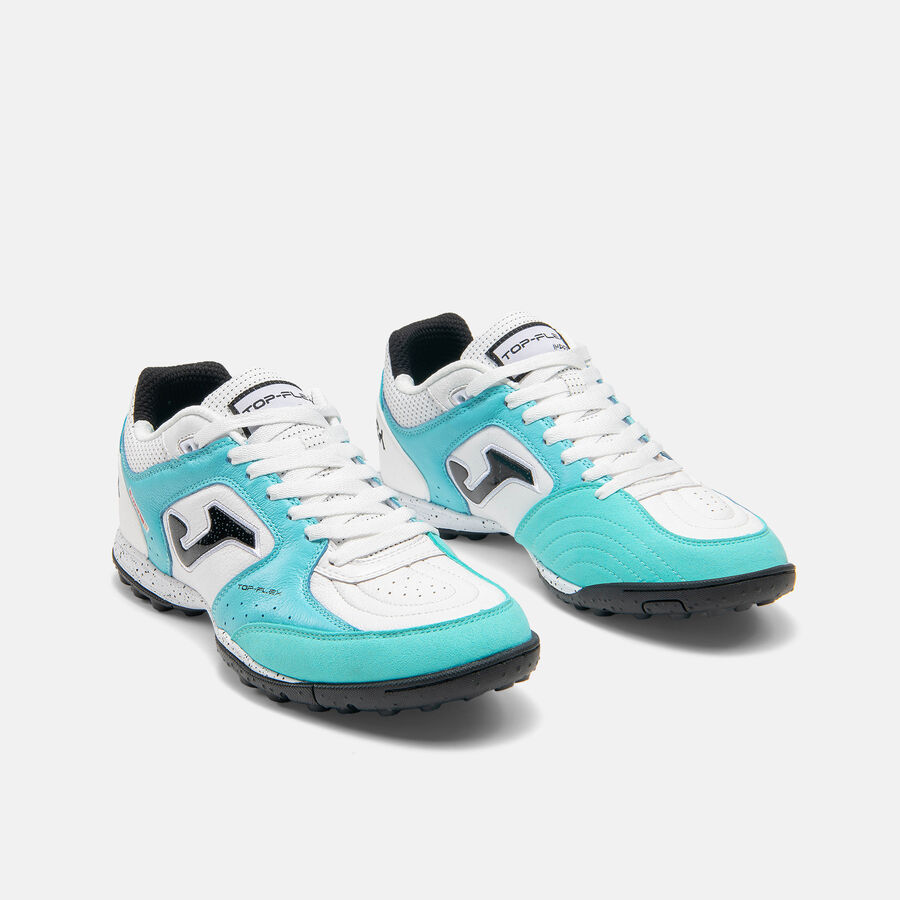 ZAPATILLAS FUTBOL TOP FLEX 2642 TF BLANCO CELESTE - 2
