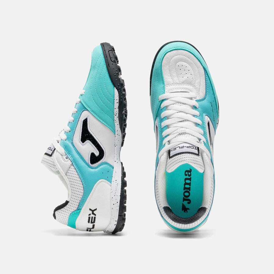 ZAPATILLAS FUTBOL TOP FLEX 2642 TF BLANCO CELESTE - 4
