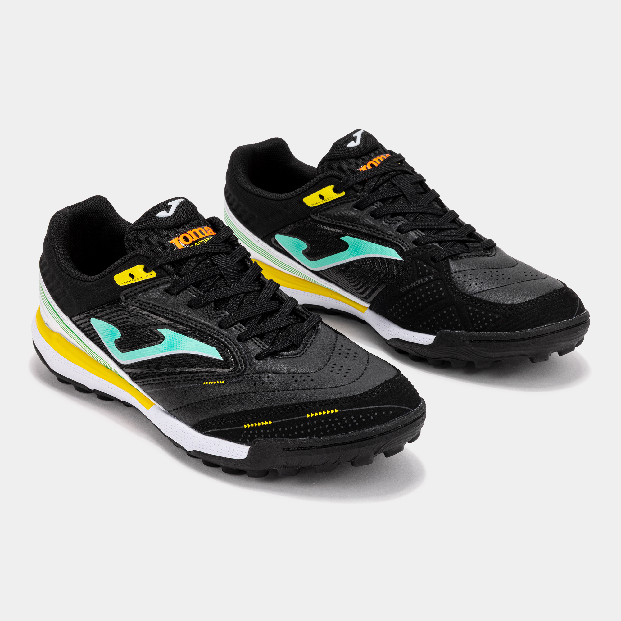 ZAPATILLAS FUTBOL GAMBETA 2601 TF NEGRO BLANCO AMARILLO - 2