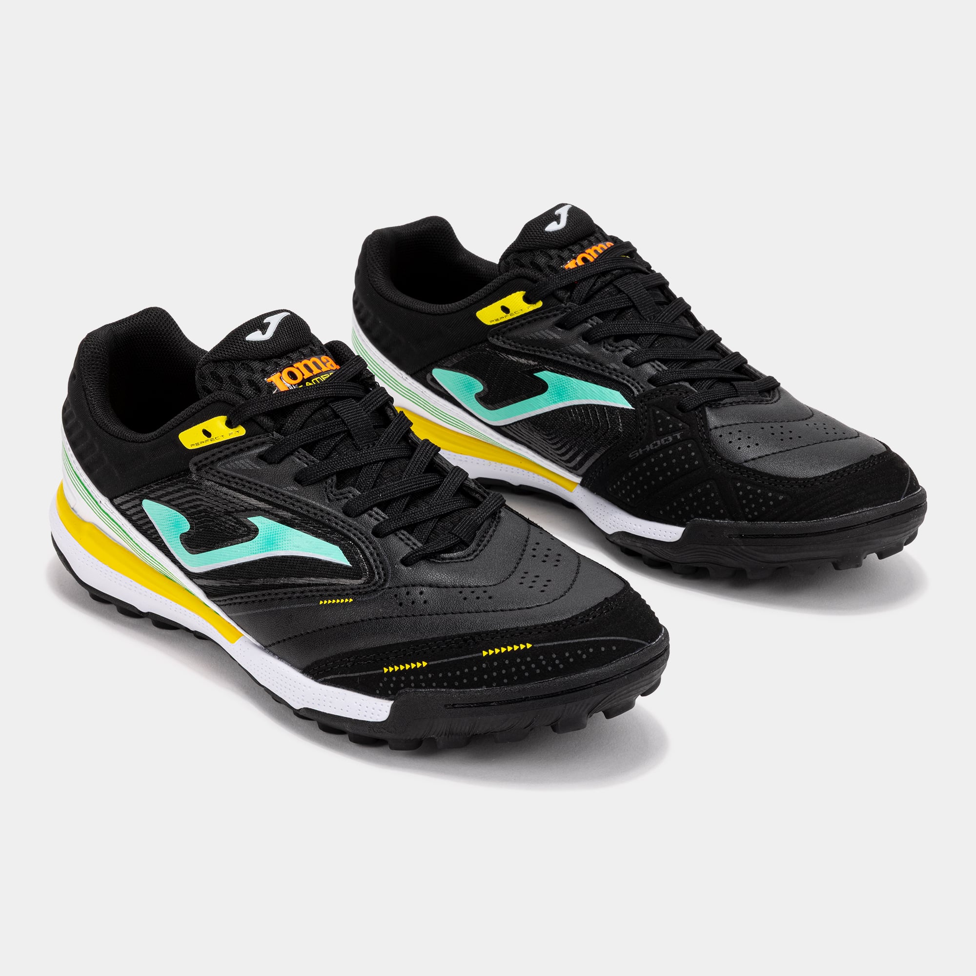 ZAPATILLAS FUTBOL GAMBETA 2601 TF NEGRO BLANCO AMARILLO - 2