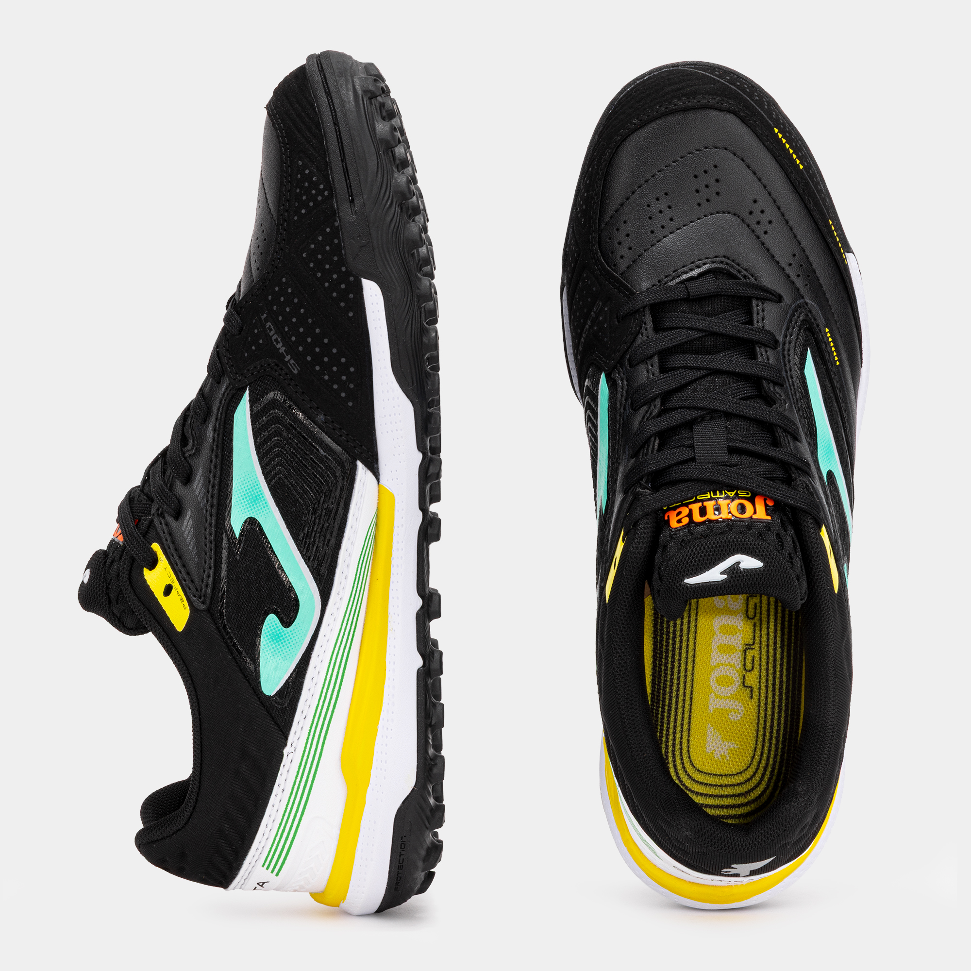 ZAPATILLAS FUTBOL GAMBETA 2601 TF NEGRO BLANCO AMARILLO - 4