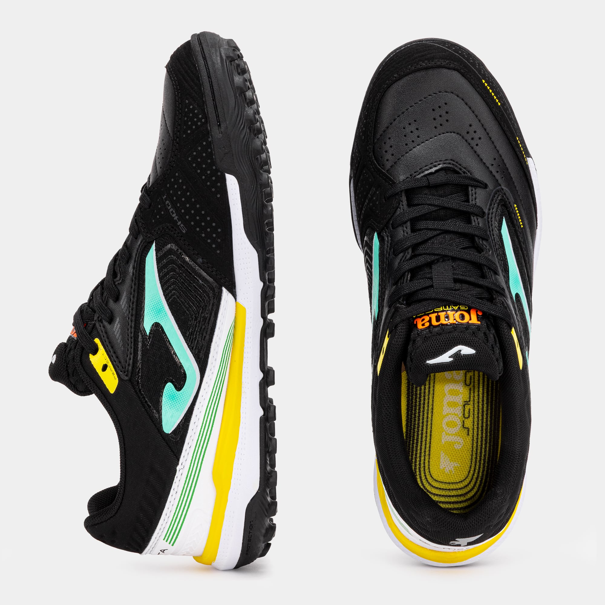 ZAPATILLAS FUTBOL GAMBETA 2601 TF NEGRO BLANCO AMARILLO - 4