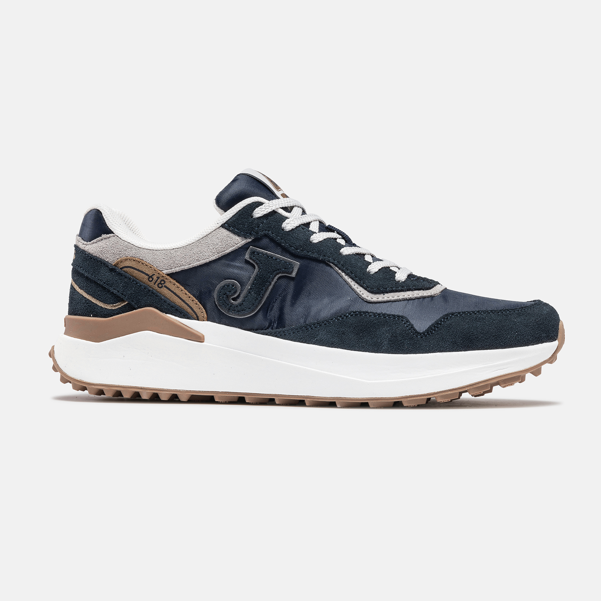 ZAPATILLAS CASUALES C.618 MEN 2603 AZUL MARINO BEIGE - 1