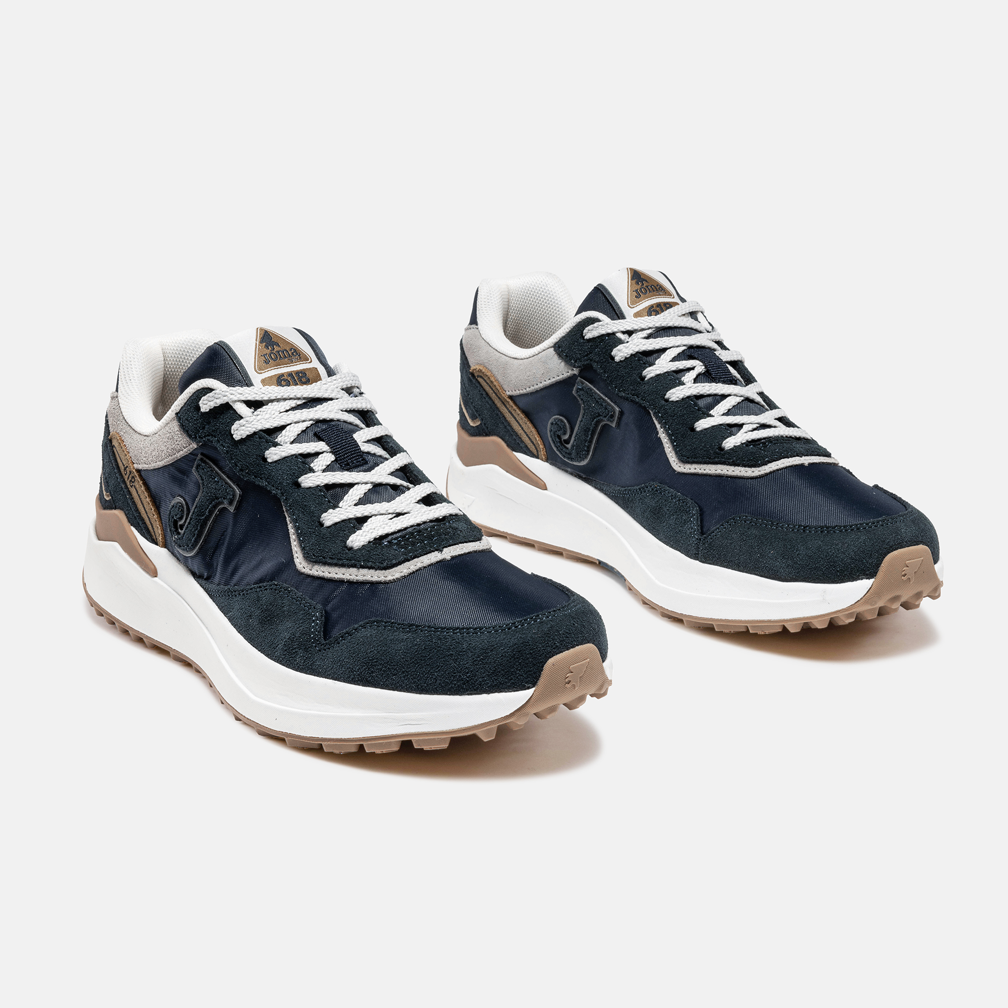 ZAPATILLAS CASUALES C.618 MEN 2603 AZUL MARINO BEIGE - 2