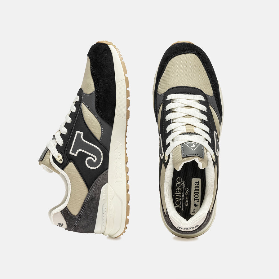 ZAPATILLAS CASUALES C.448 LADY 2601 NEGRO BEIGE GRIS - 4
