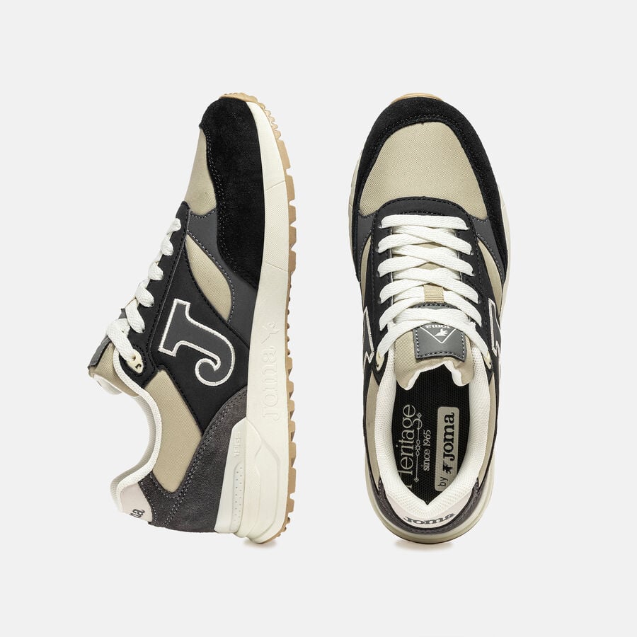 ZAPATILLAS CASUALES C.448 LADY 2601 NEGRO BEIGE GRIS - 4