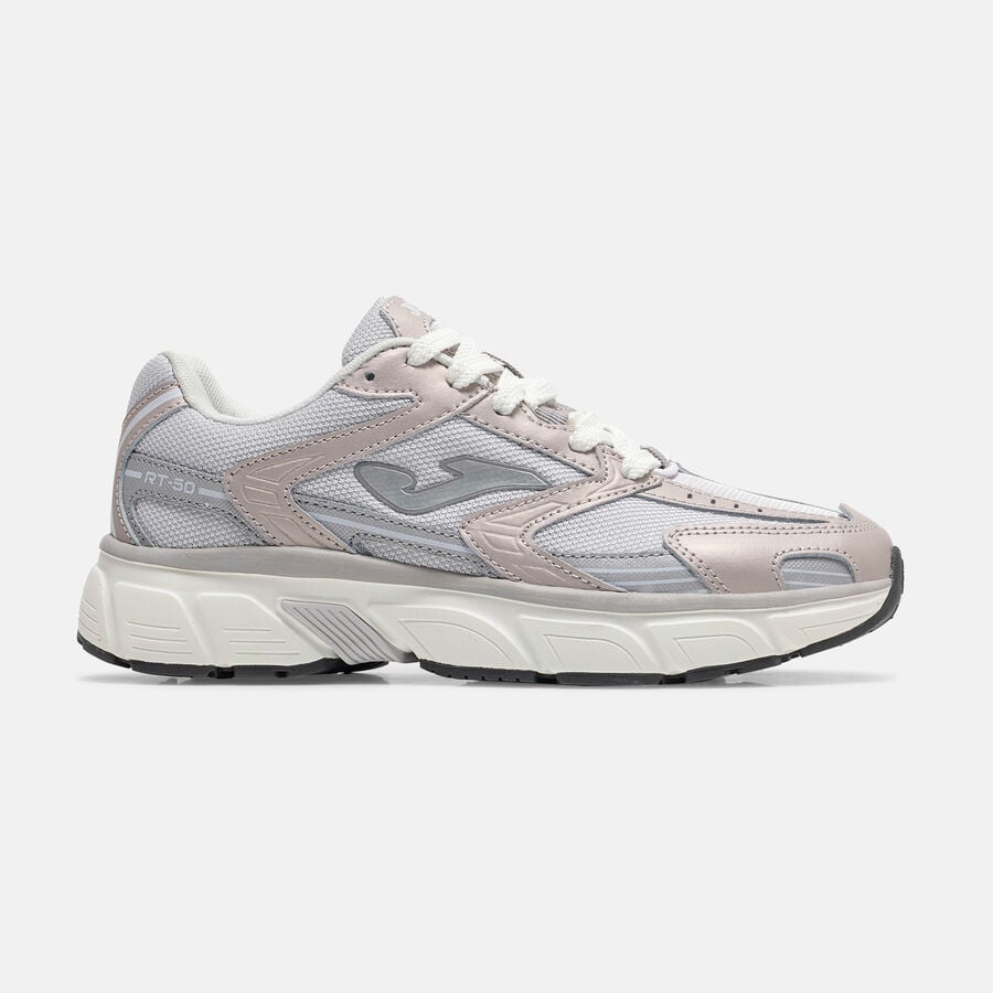 ZAPATILLAS CASUALES RT50 LADY 2619 ROSA NUDE GRIS PLATEADO - 1
