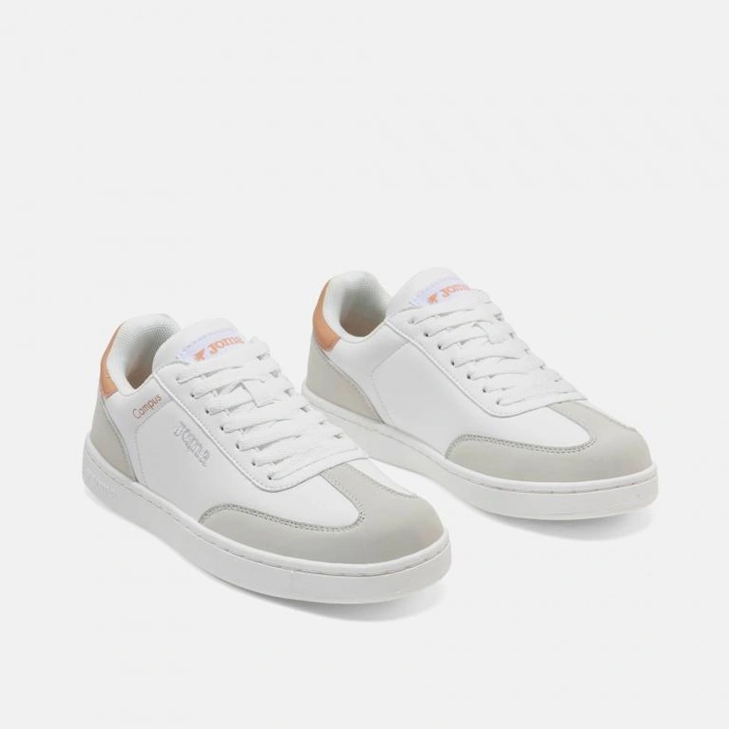 ZAPATILLAS CASUALES CAMPUS LADY 2629 BLANCO BEIGE NARANJA - 2