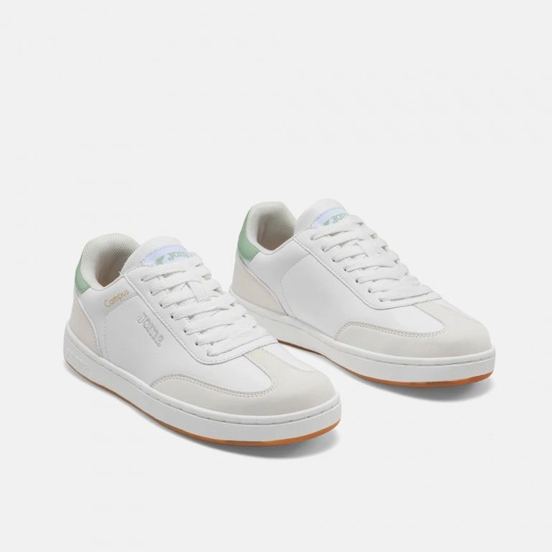 ZAPATILLAS CASUALES CAMPUS LADY 2615 BLANCO BEIGE VERDE - 2