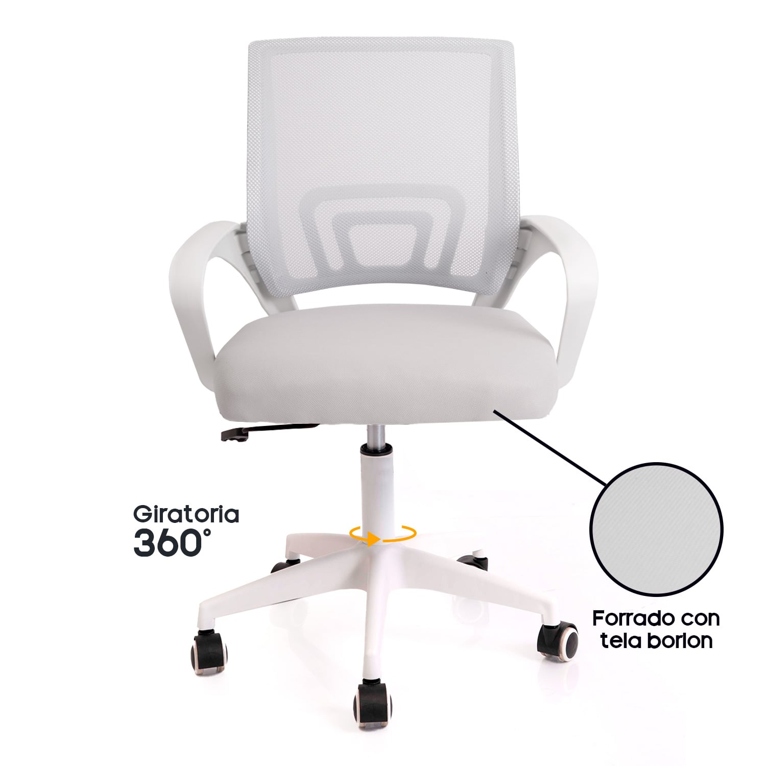 SILLA DE OFICINA ERGONÓMICA JANE CON SOPORTE LUMBAR - 2