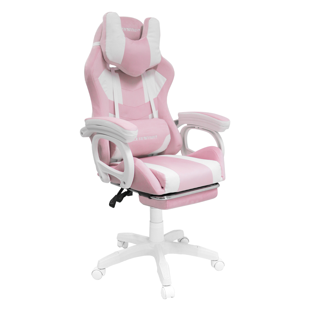 Silla Gamer Extingtion Sapp Gamuza-Cuerina Color Rosado - 1