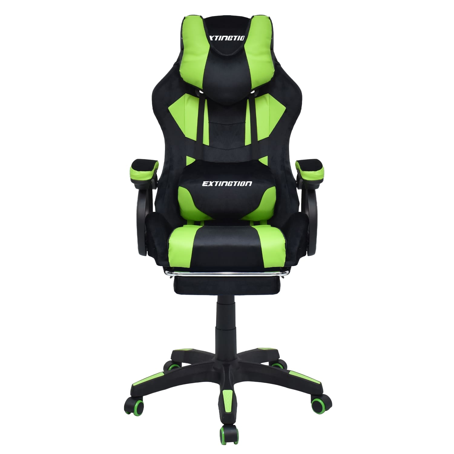 Silla Gamer Extingtion Sapp Gamuza-Cuerina Color Verde - 7