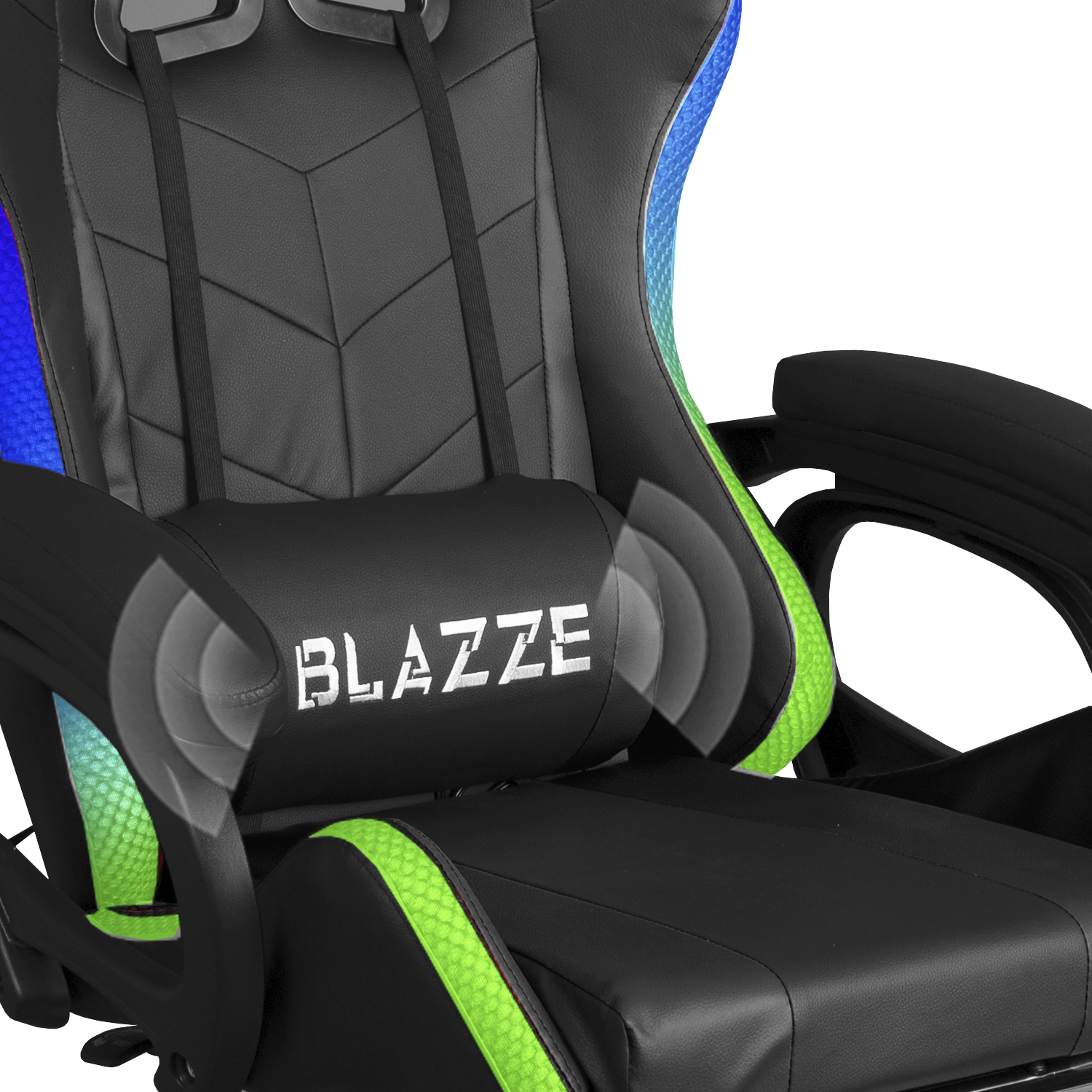 SILLA GAMER ERGONÓMICA BUFF RGB NEGRO - 4