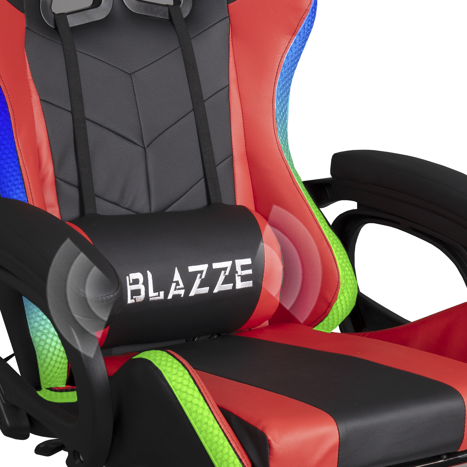 SILLA GAMER ERGONÓMICA BUFF RGB ROJO - 4