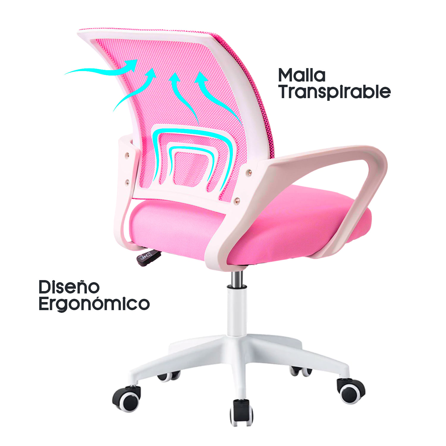 SILLA DE OFICINA ERGONÓMICA AVA CON SOPORTE LUMBAR - 2