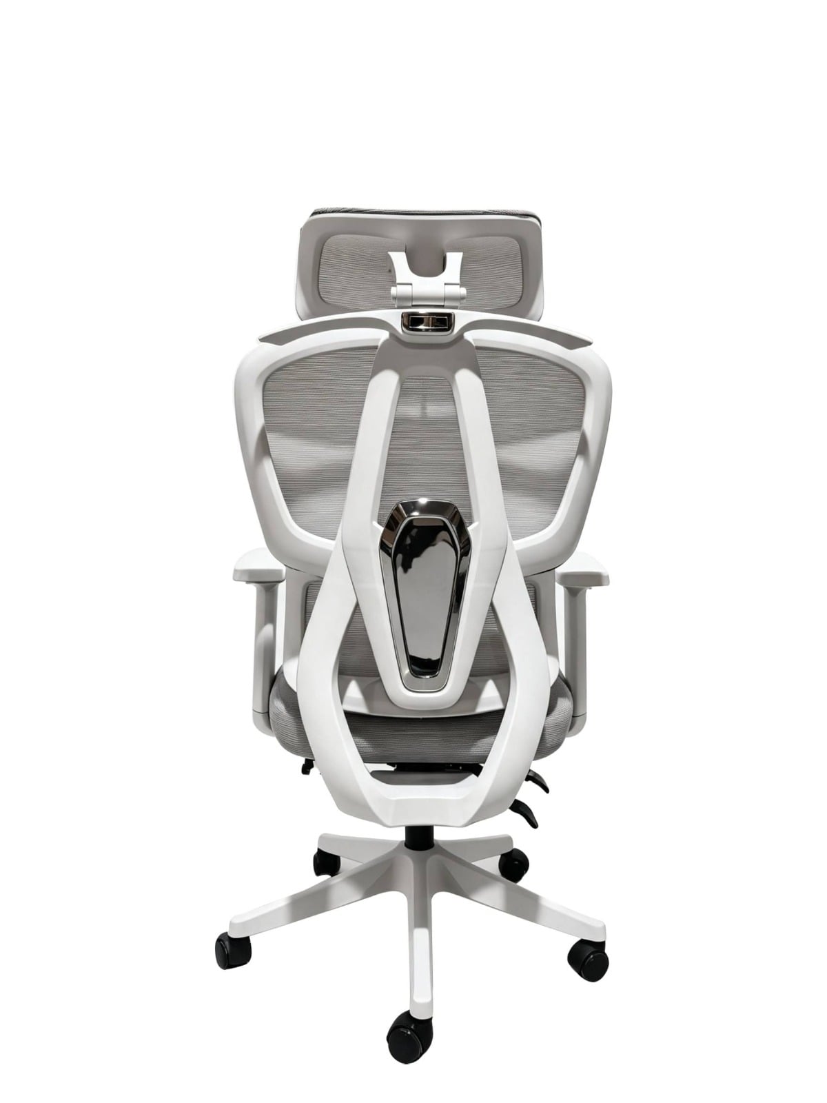 SILLA DE OFICINA INIUS BORK ERGONÓMICA CON REPOSAPIÉS Y RECLINABLE 135° GRIS - 4