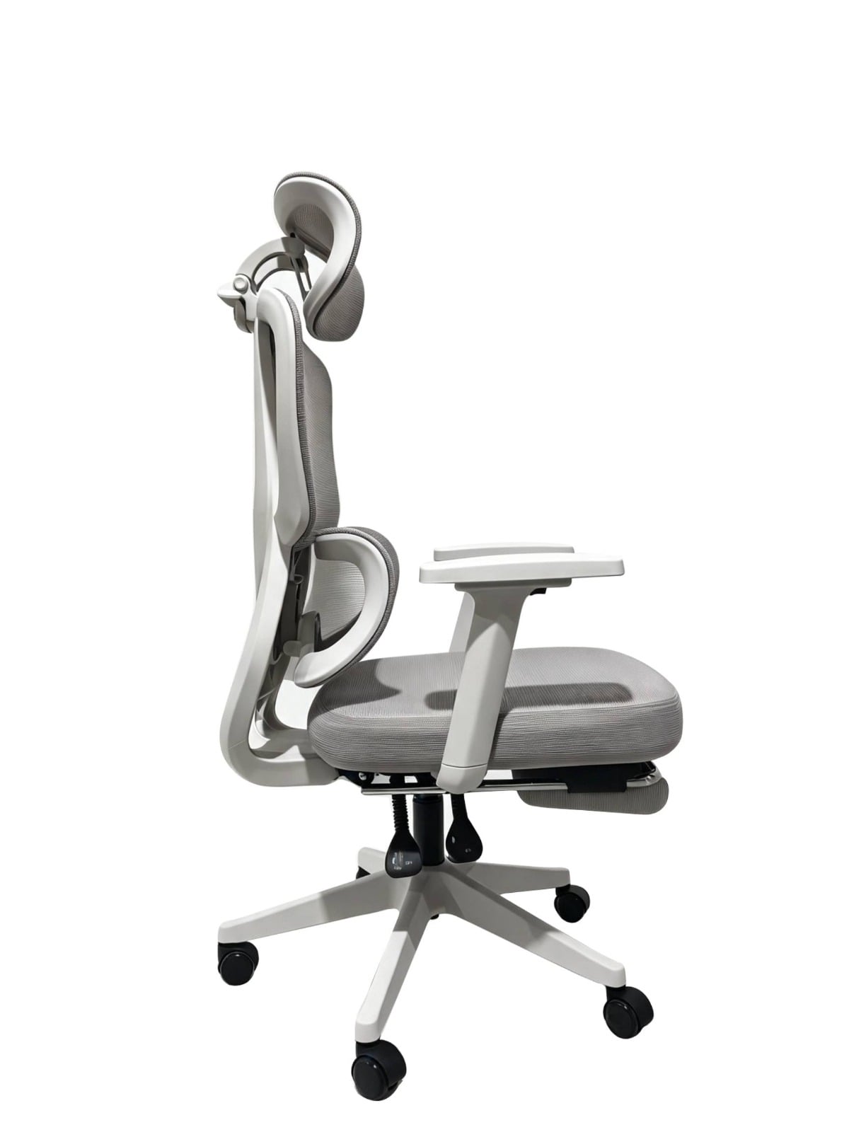 SILLA DE OFICINA INIUS BORK ERGONÓMICA CON REPOSAPIÉS Y RECLINABLE 135° GRIS - 5