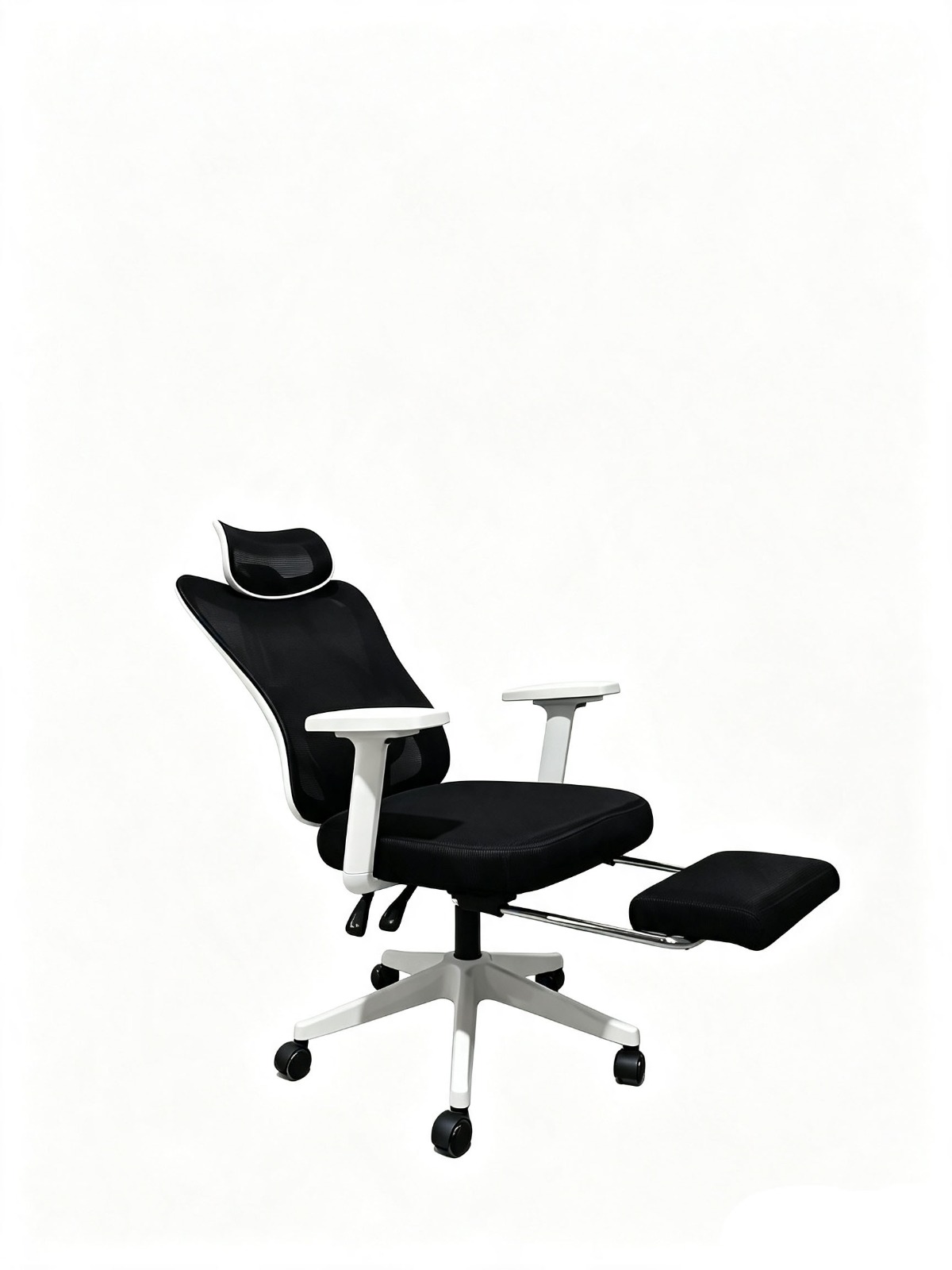 SILLA DE OFICINA INIUS ARI ERGONÓMICA REPOSABRAZOS 3D CON REPOSAPIÉS Y MALLA ZYNCRO NEGRO - 6