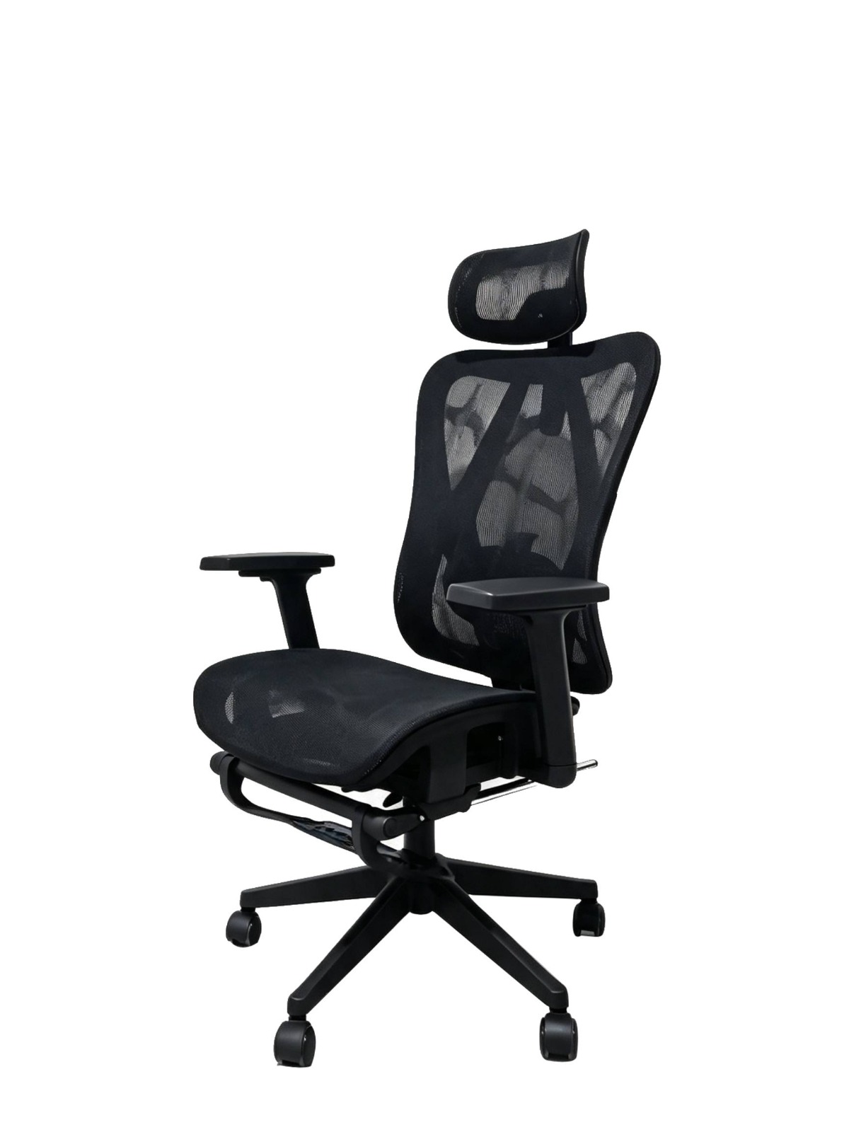 SILLA DE OFICINA INIUS AGNAR ERGONÓMICA RECLINABLE 135° CON REPOSAPIÉS Y REPOSABRAZOS 3D NEGRO - 1