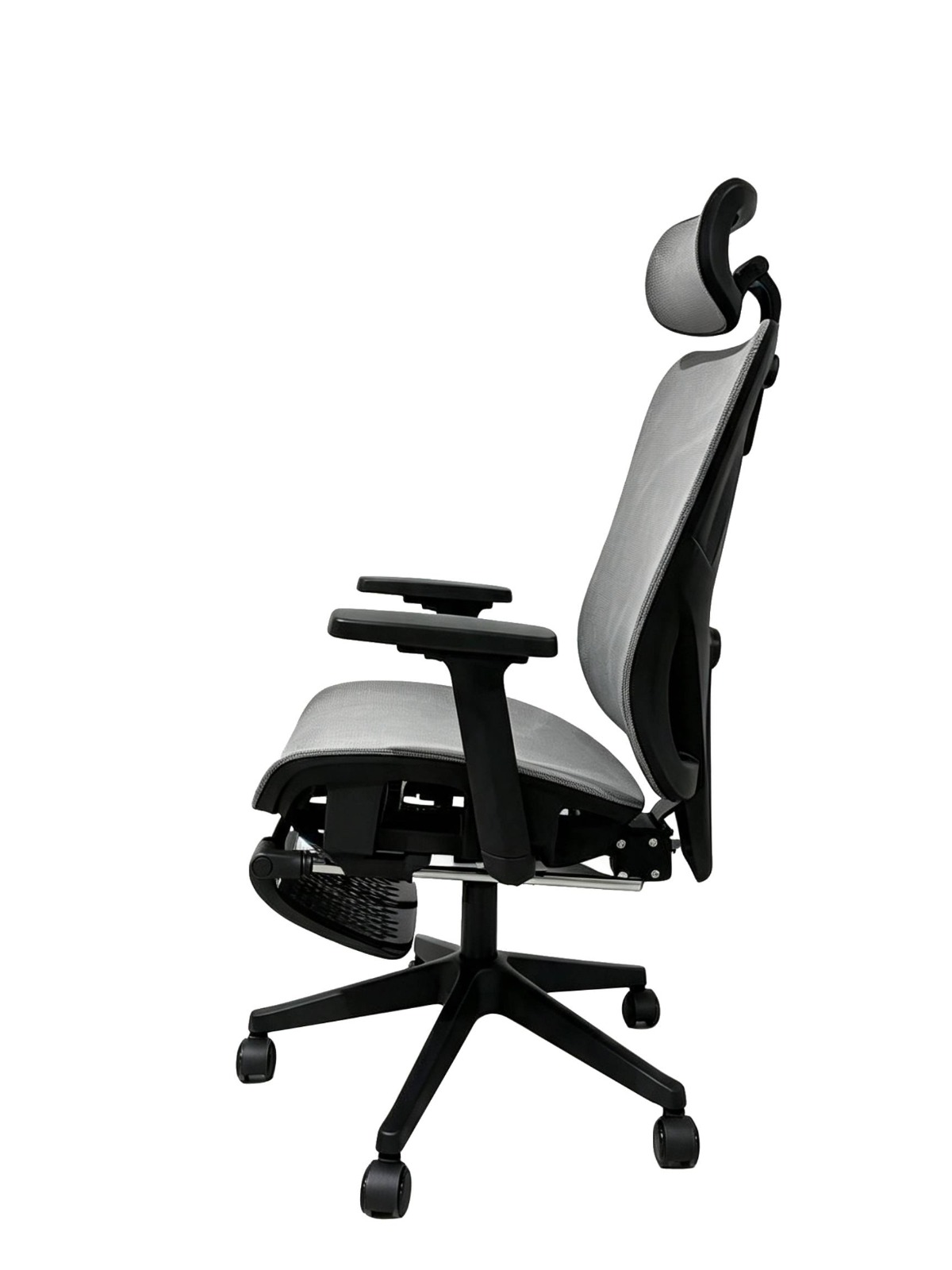 SILLA DE OFICINA INIUS AGNAR ERGONÓMICA RECLINABLE 135° CON REPOSAPIÉS Y REPOSABRAZOS 3D GRIS - 7