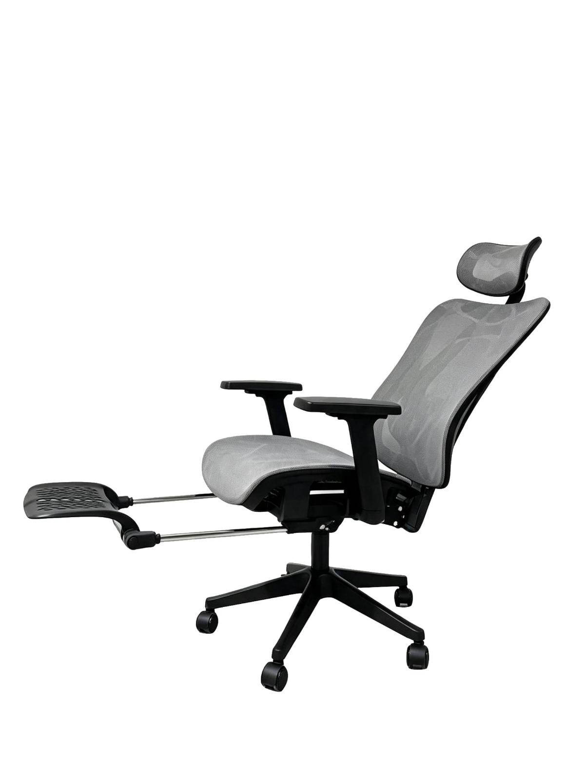 SILLA DE OFICINA INIUS AGNAR ERGONÓMICA RECLINABLE 135° CON REPOSAPIÉS Y REPOSABRAZOS 3D GRIS - 8