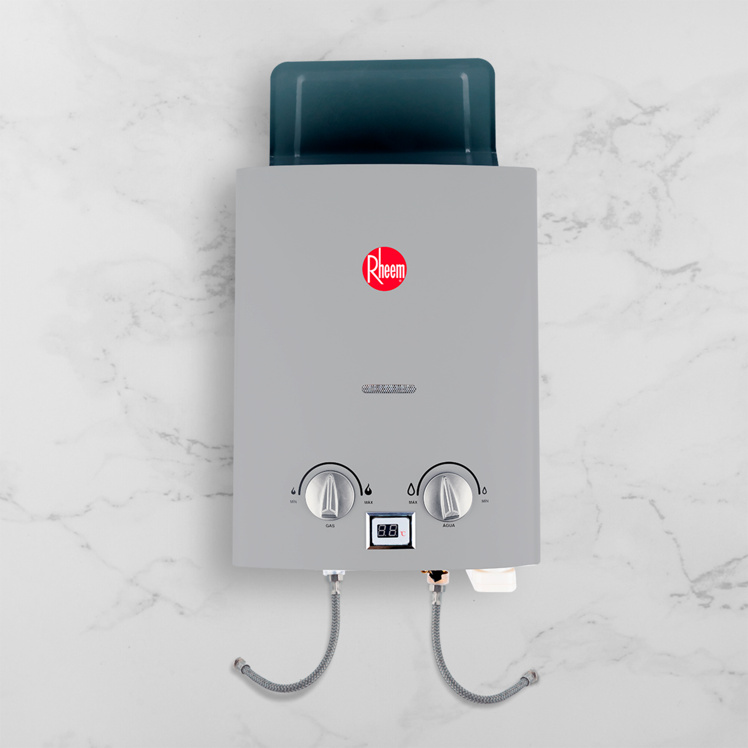 TERMA A GAS 5.5L GLP RHEEM TIRO NATURAL | GRIS - 2