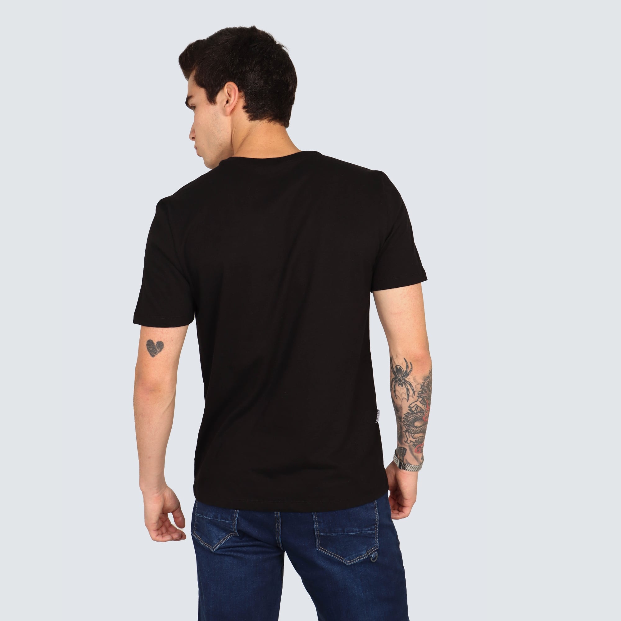 POLO MANGA CORTA ALGODÓN HOMBRE PARADA 111 NEGRO MODA CALI - 4