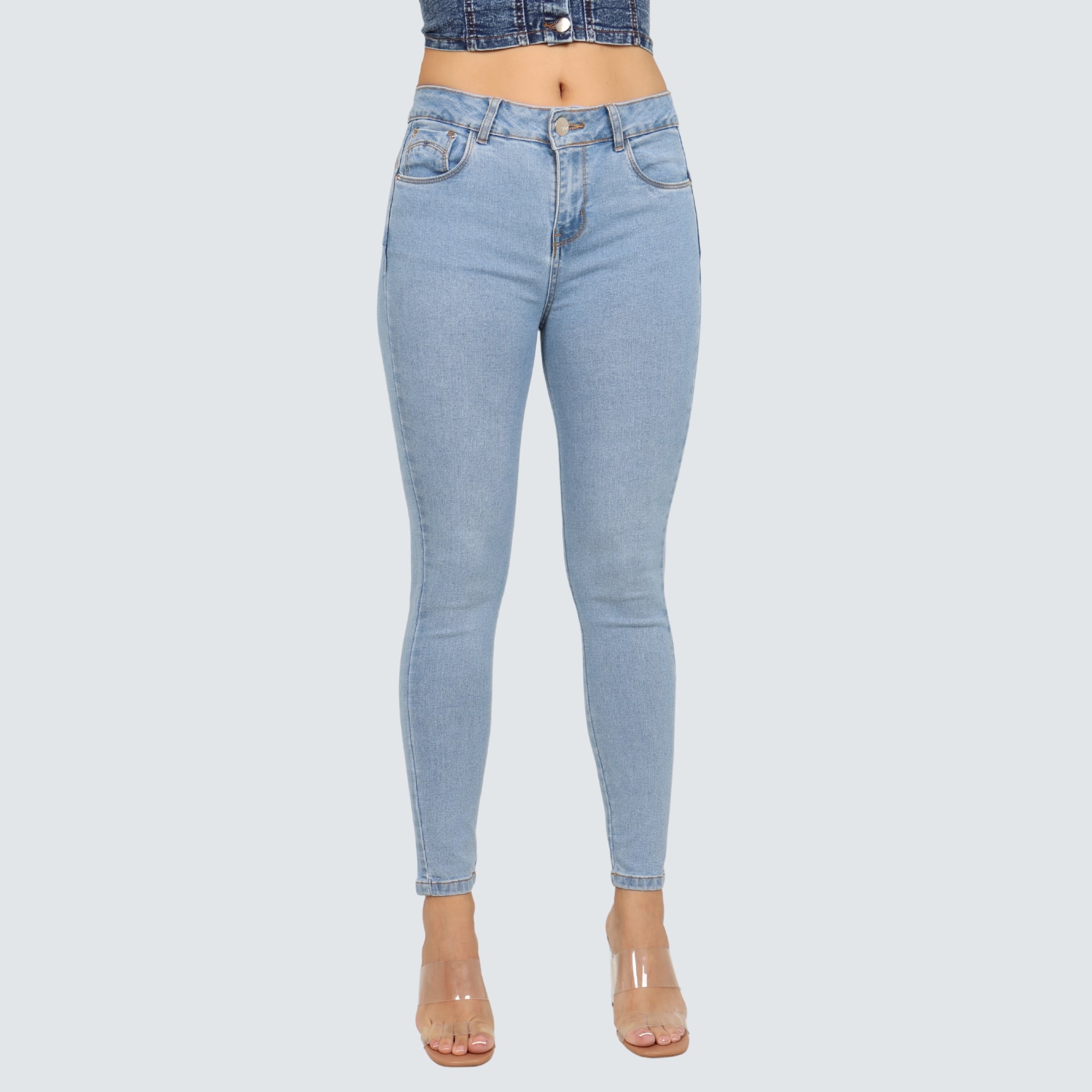 JEAN SKINNY CINTURA MUJER PARADA111 LUZ - 1