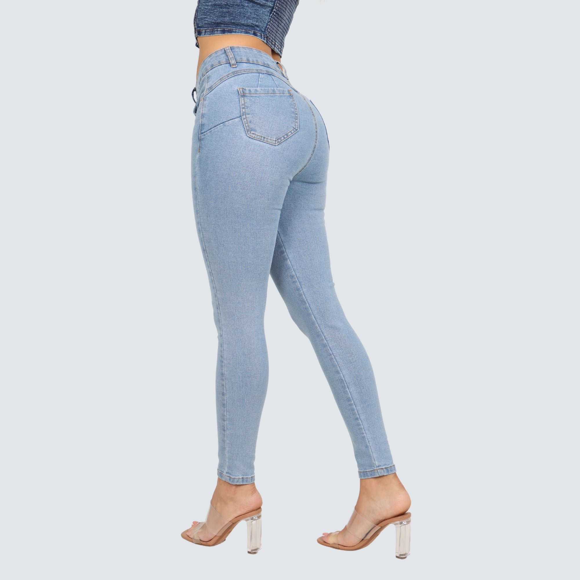 JEAN SKINNY CINTURA MUJER PARADA111 LUZ - 3