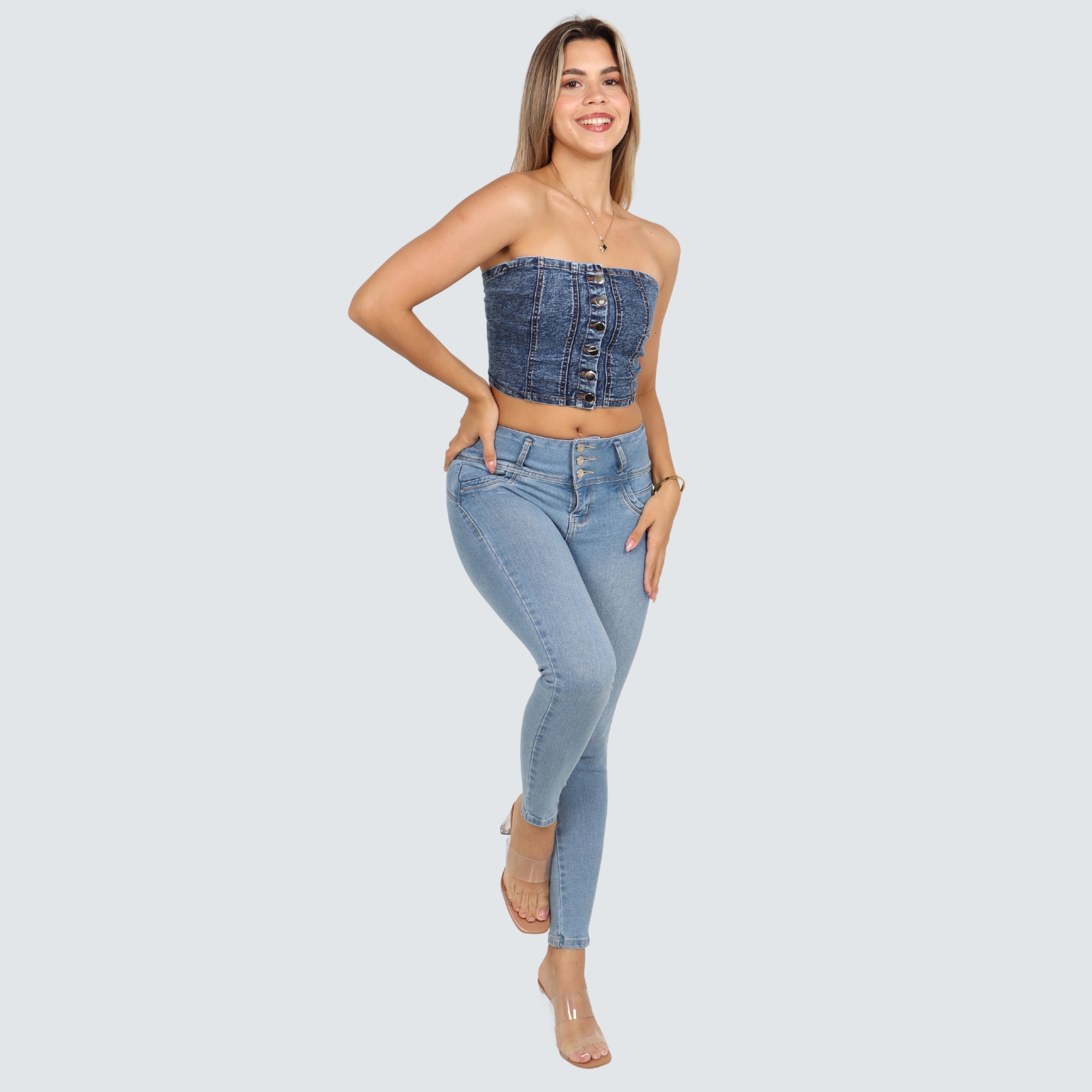 JEAN SKINNY CINTURA MUJER PARADA111 COCO - 1