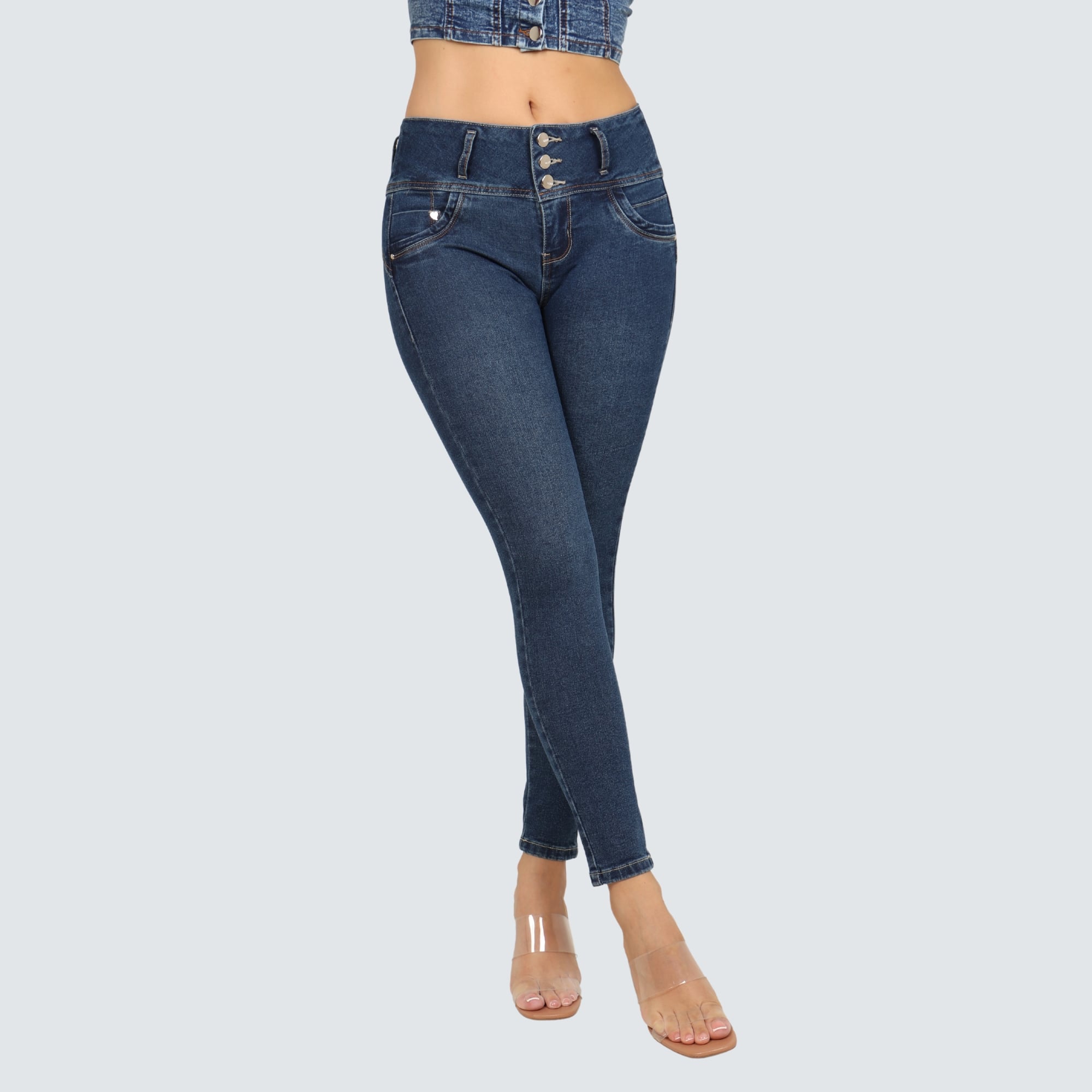 JEAN SKINNY CINTURA MUJER PARADA111 COCO - 1