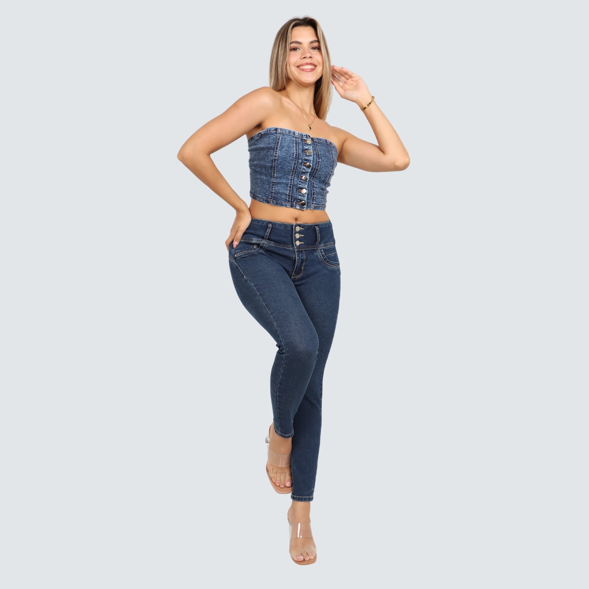 JEAN SKINNY CINTURA MUJER PARADA111 COCO - 4