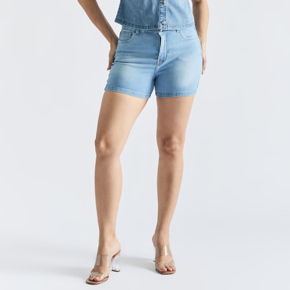 SHORT BÁSICO CINTURA MUJER PARADA111 ISLAX - 1