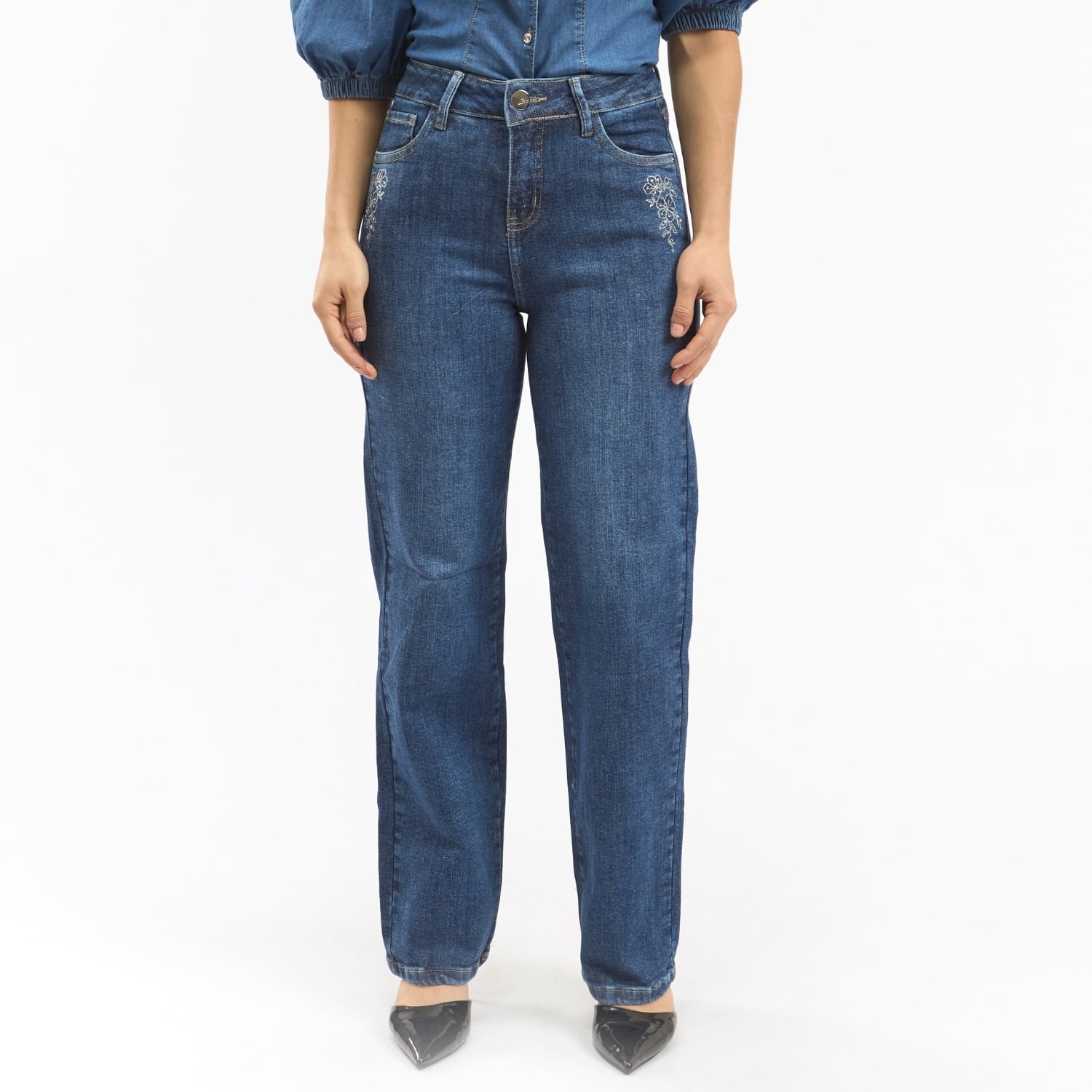 PANTALON JEAN RECTO PARA MUJER PARADA 111 LORETO - 1