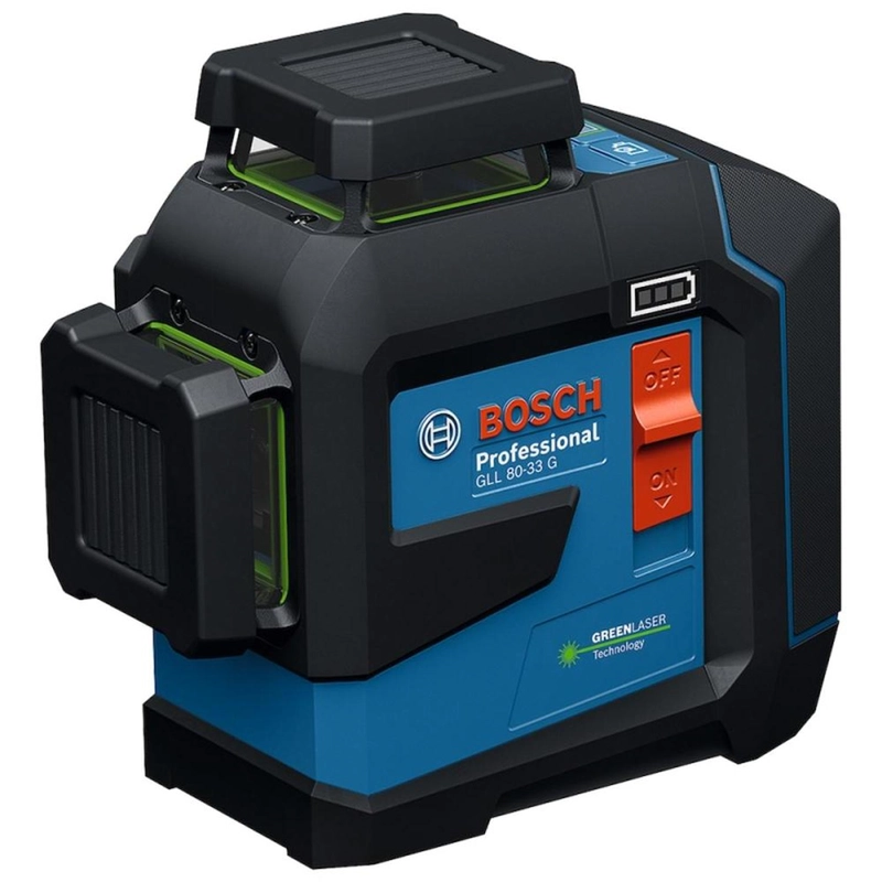 NIVEL LÁSER 360° 3 LÍNEAS VERDE 80 METROS 1 BAT 3.0 AH BOSCH GLL 80-33 G - 2