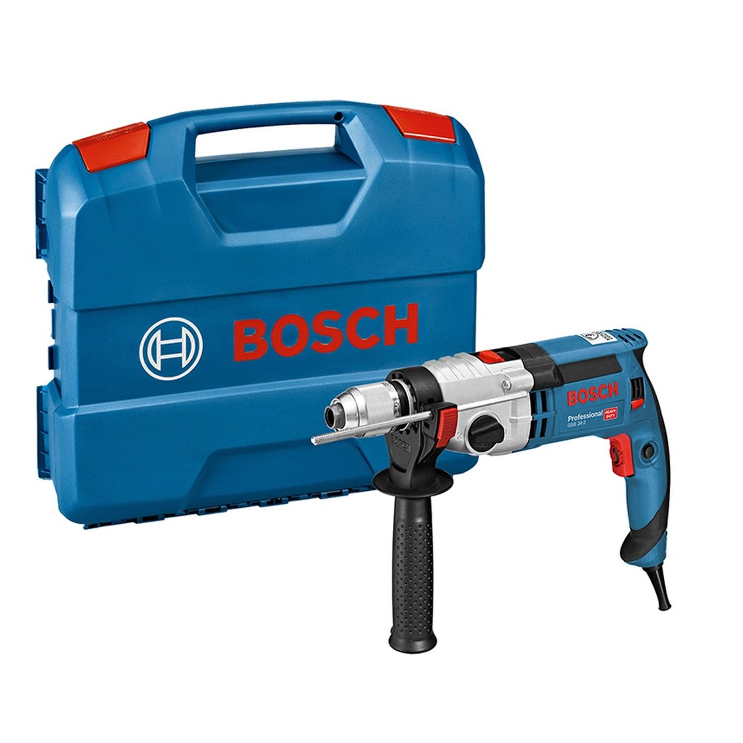 TALADRO PERCUTOR 1/2' 1100W 51000 GPM MALETA BOSCH GSB 24-2 - 2