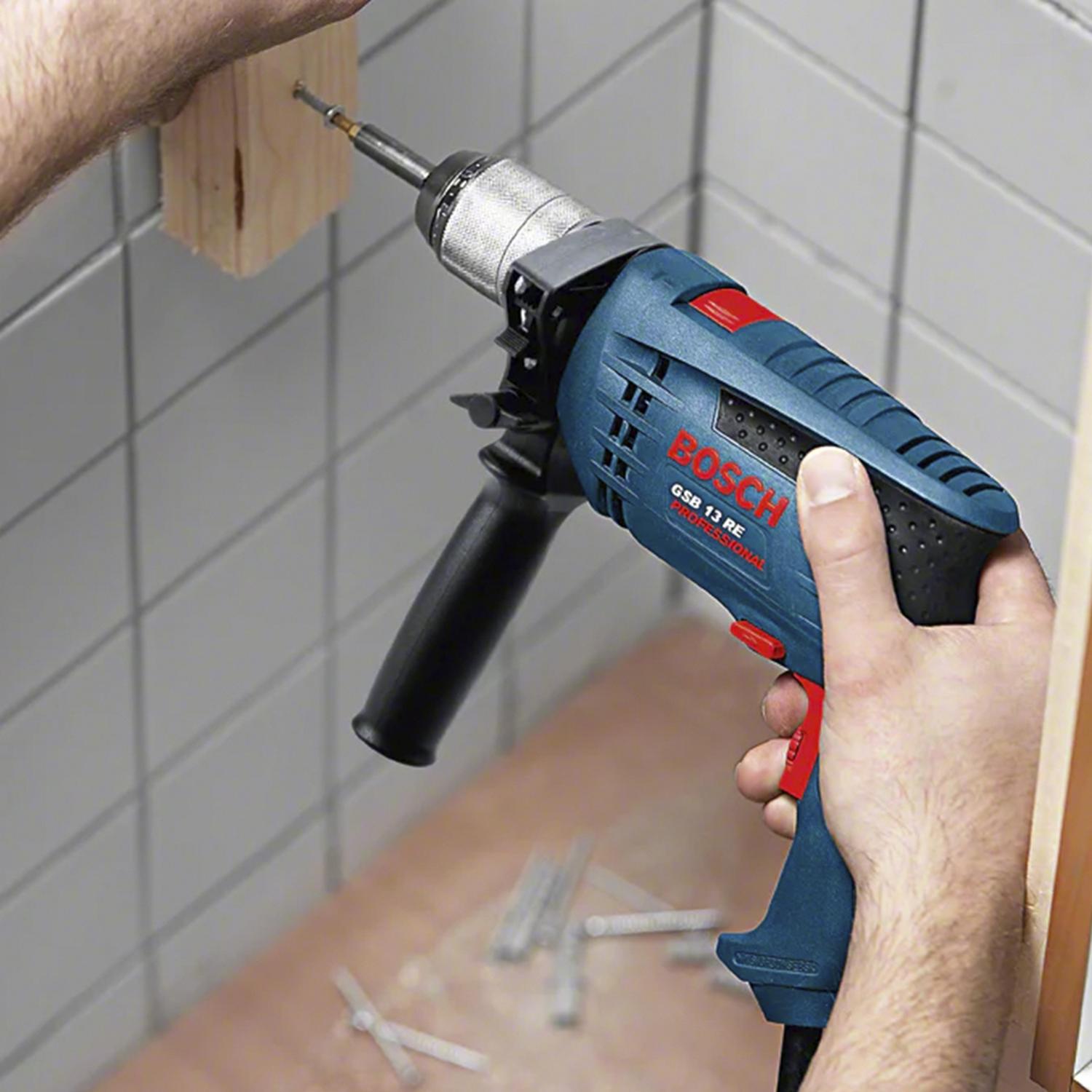 TALADRO PERCUTOR 1/2' 750W 57000 GPM MALETA BOSCH GSB 13 RE - 5