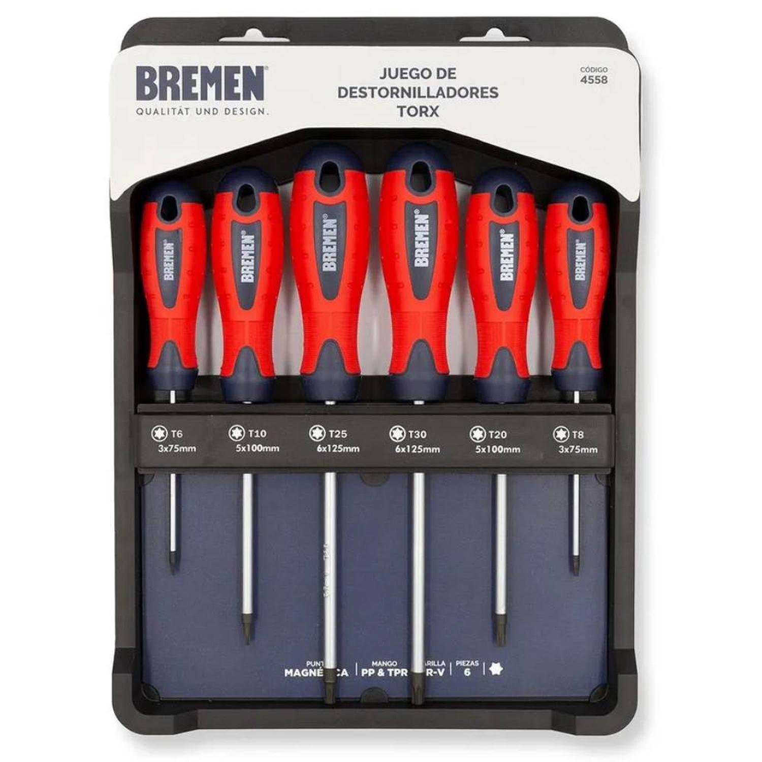 JUEGO DE DESARMADORES 6 PIEZAS BREMEN 4558 - 2