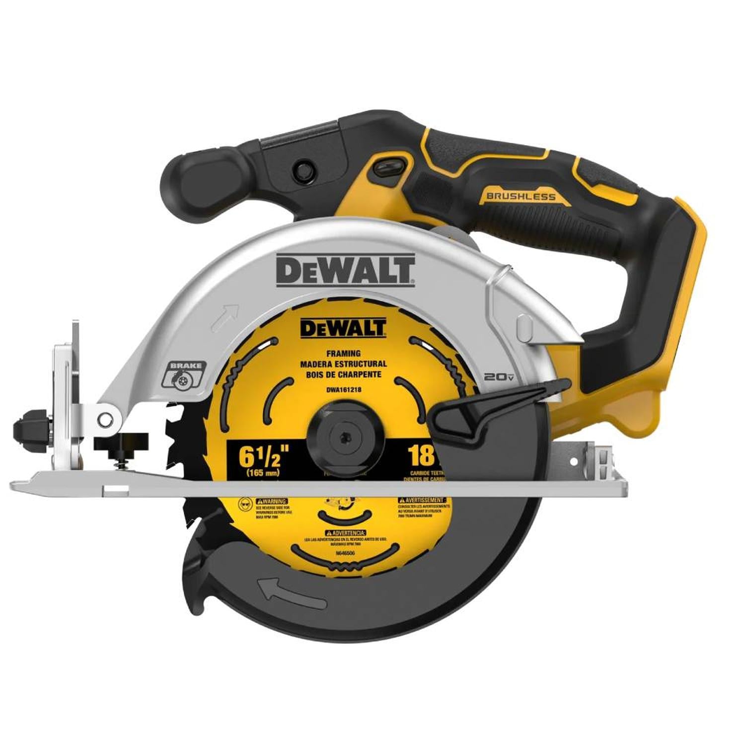 SIERRA CIRCULAR 6 1/2'20V 4950 RPM BRUSHLESS BARETOOL DEWALT DCS565B - 2