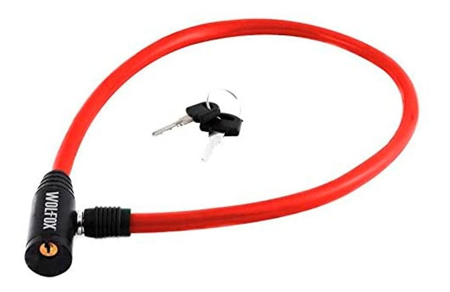 CANDADO SEGURIDAD BICICLETA MOTO CADENA ACERO WF8907 WOLFOX - 2
