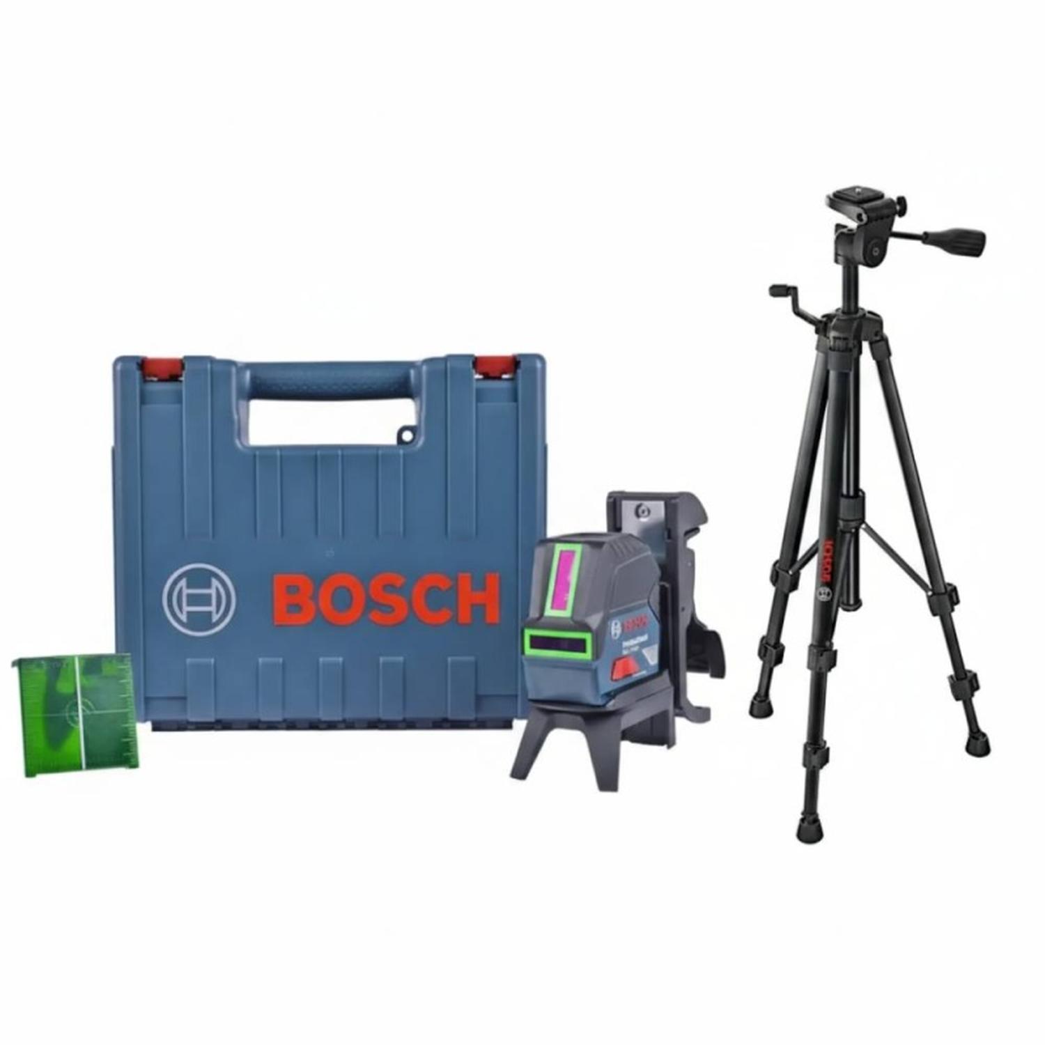 NIVEL LÁSER COMBINADO VERDE 15MTS GCL 2-15 G + TRÍPODE BT 150 BOSCH 0601.066.J00-001 - 1